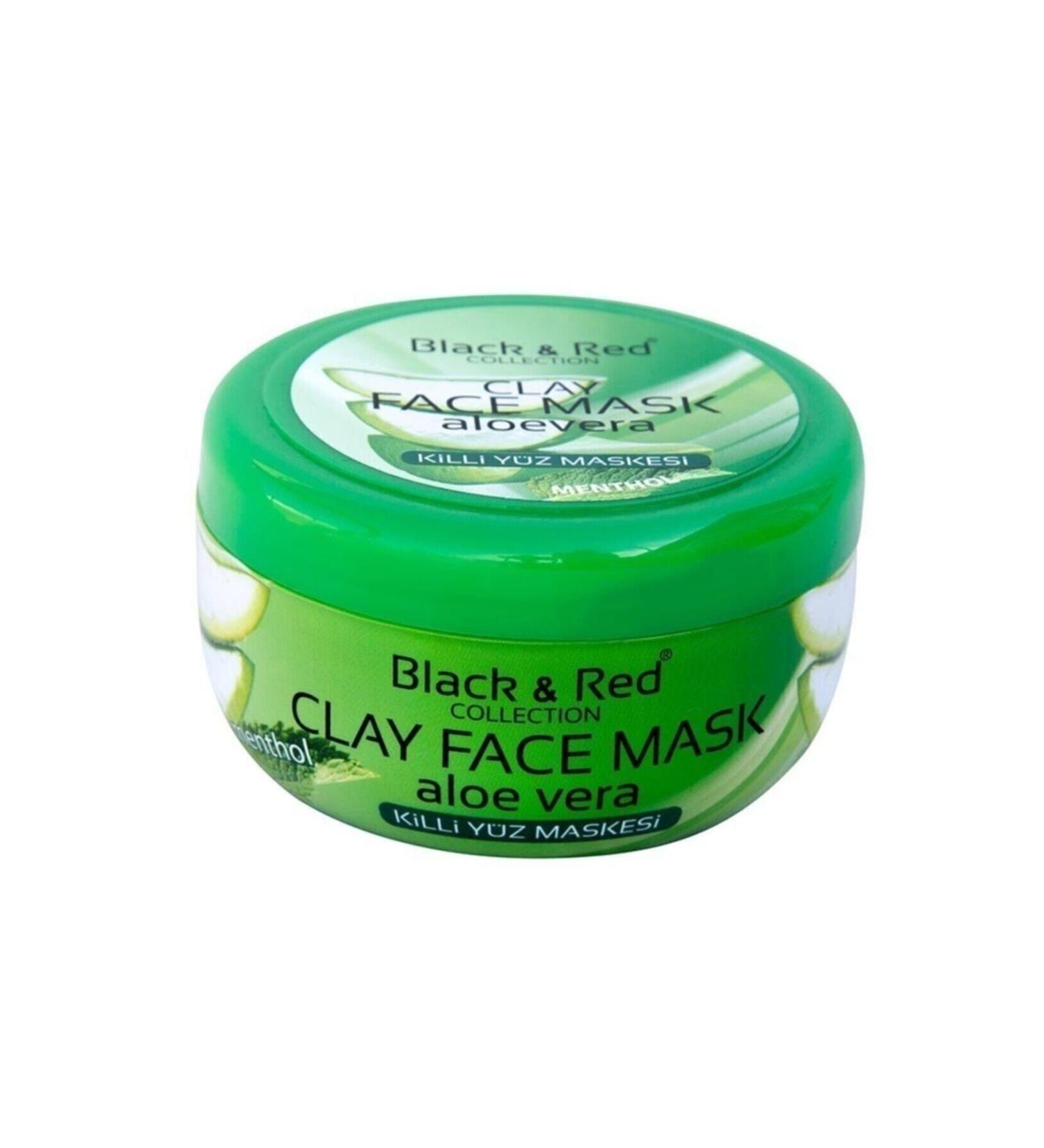 Black Red Face Clay Mask 400ml. Aloe Vera