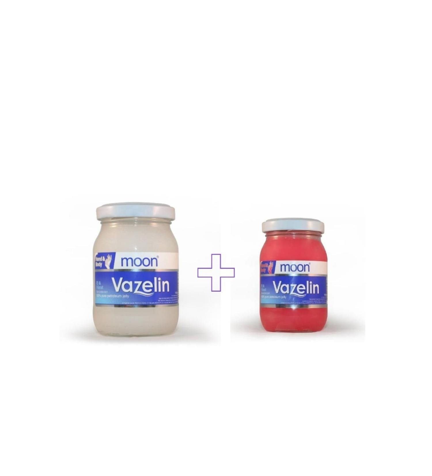 Moon Glass Jar Vaseline Glass Jar 140 Gr White And Pink