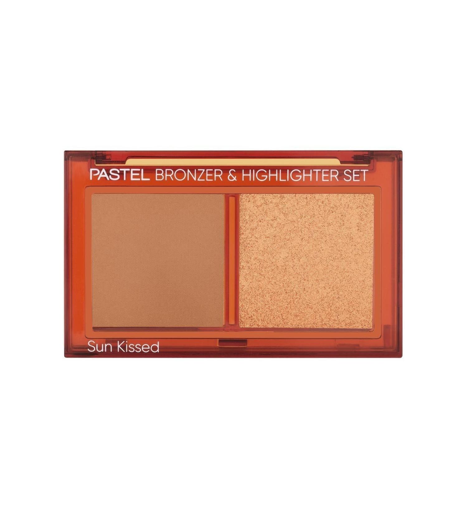 Pastel Bronzer & Highlighter Set Sun Kissed 02 Tan Bronze & Heat Glow - Buy Online on GoSupps.com