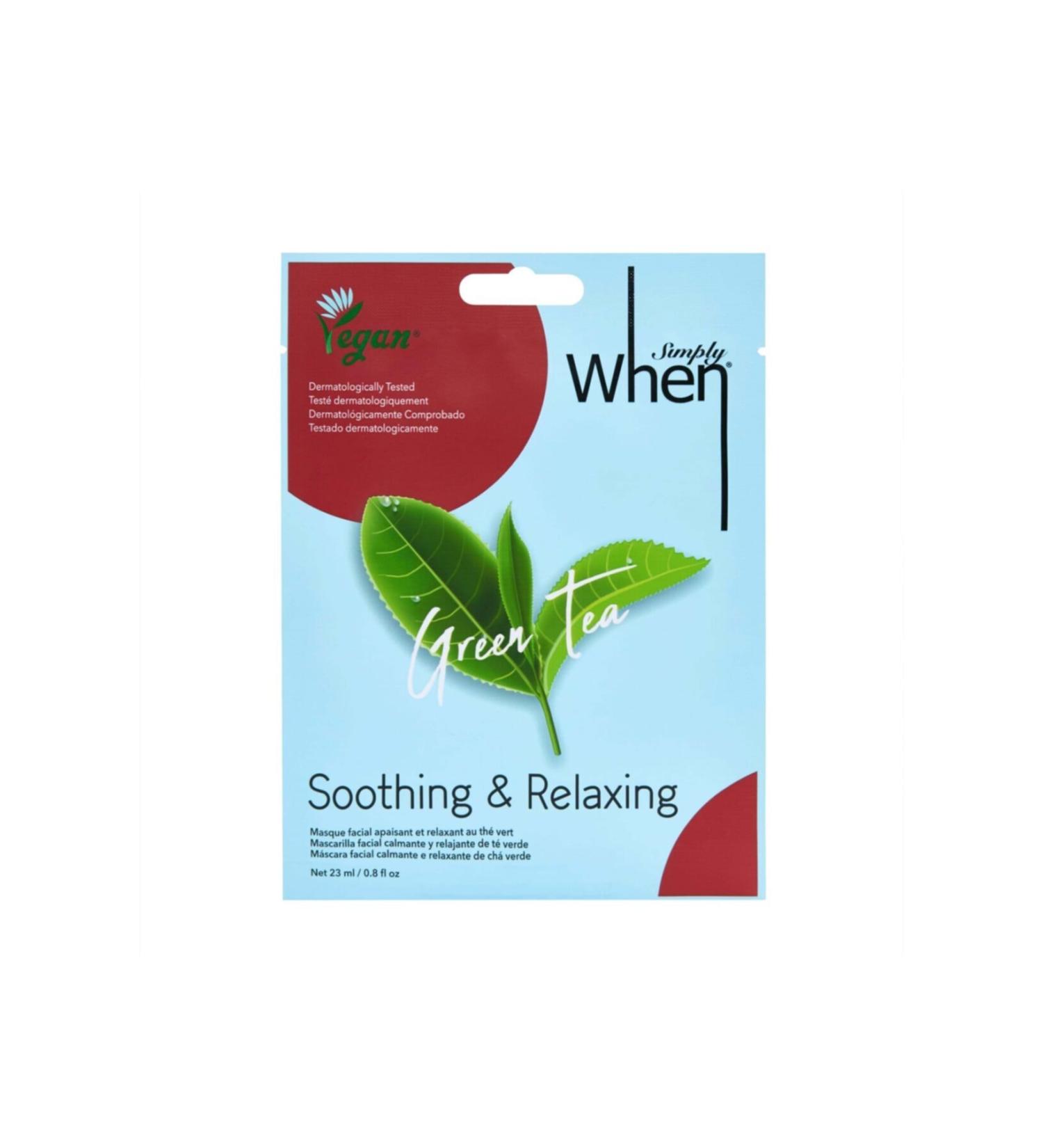 When Soothing and Calming Face Mask Containing Catechin Tannin Polyphenol and Caffeine Antioxidants