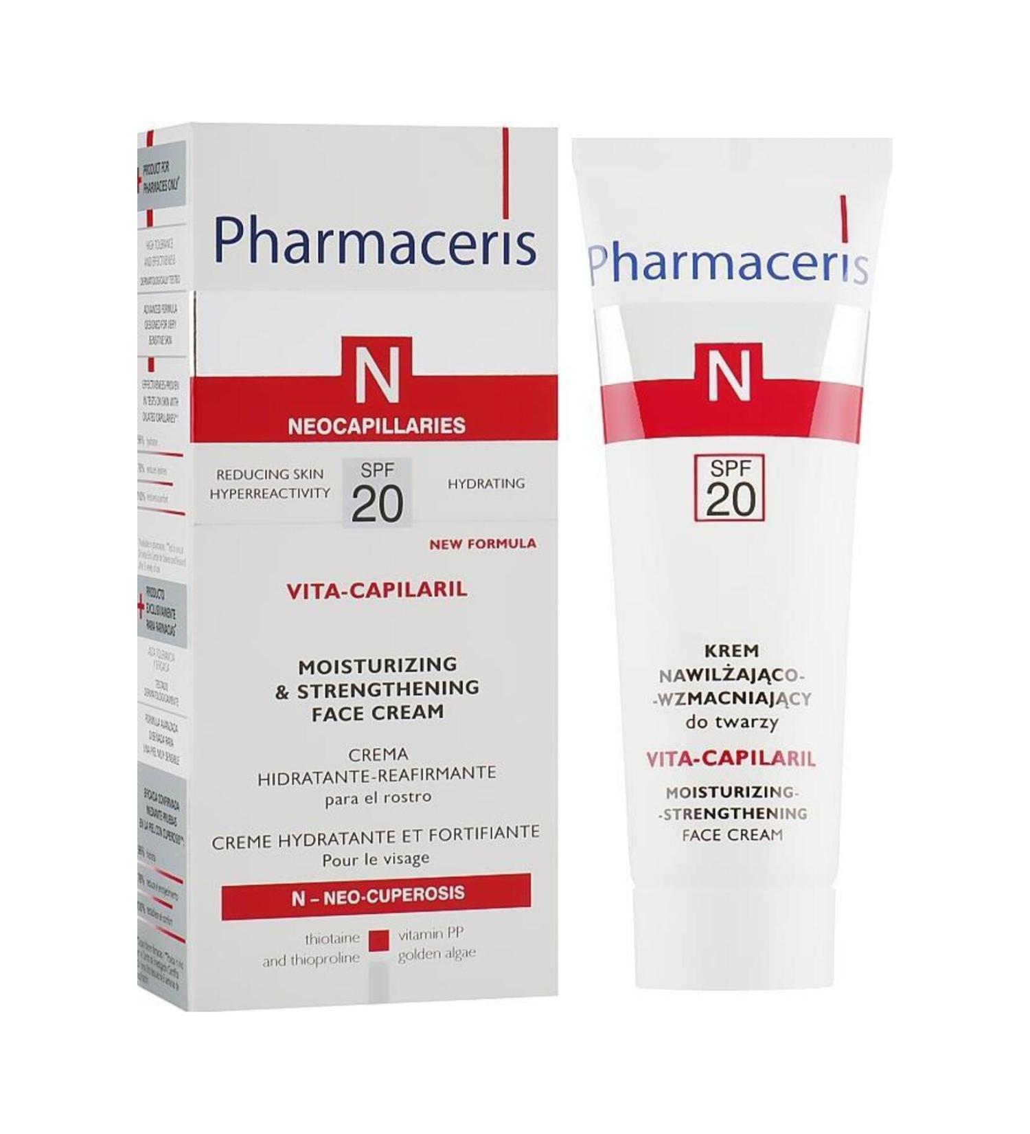 Pharmaceris N Vita Capilaril Moisturizing And Strengtening Face Cream Spf20 50 ml