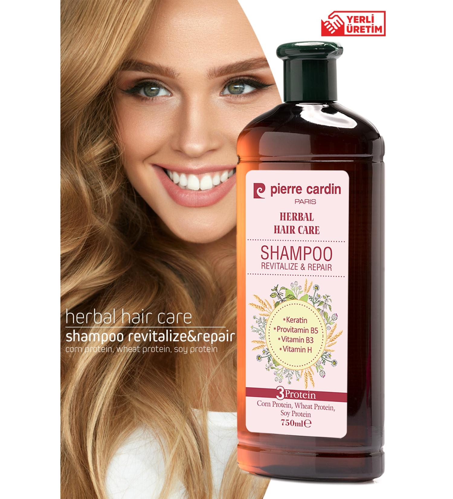 Pierre Cardin Herbal Repairing and Revitalizing Effective Herbal Shampoo 750 Ml