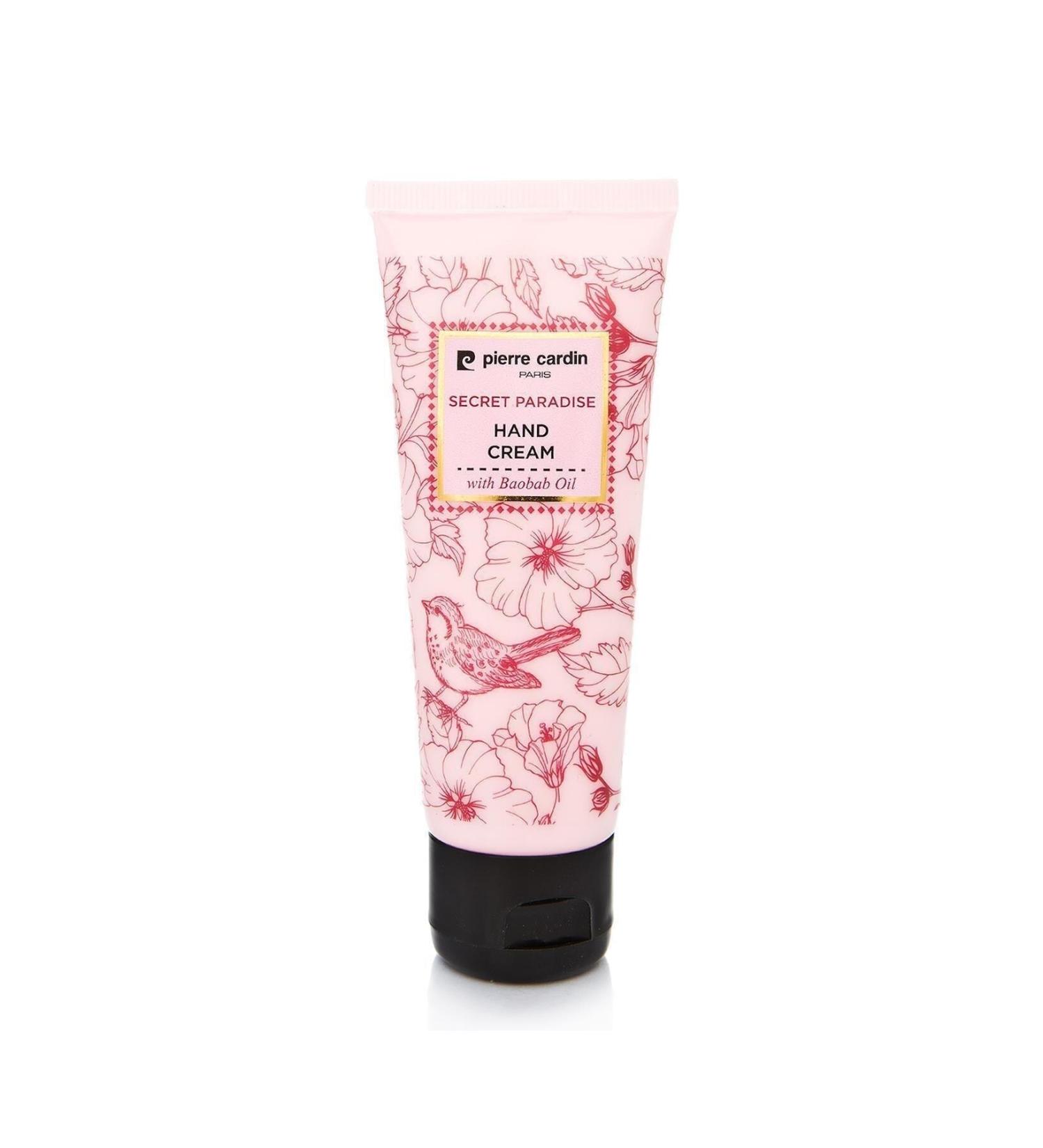 Pierre Cardin Secret Paradise Moisturizing Hand Cream with Baobab Oil and Vitamin E - Buy Online on GoSupps.com