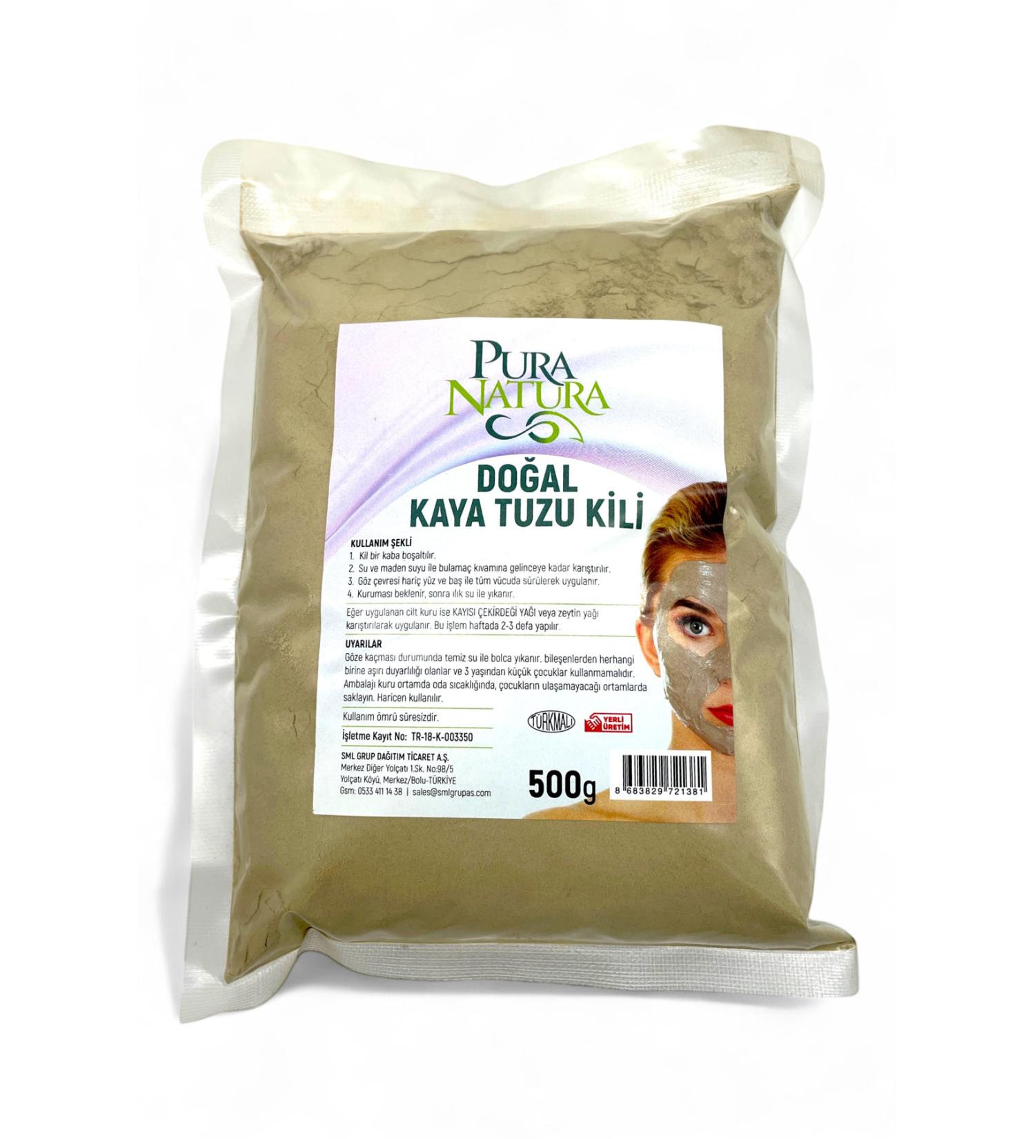 Pura Natura Natural Rock Salt Clay 500g - Buy Online on GoSupps.com