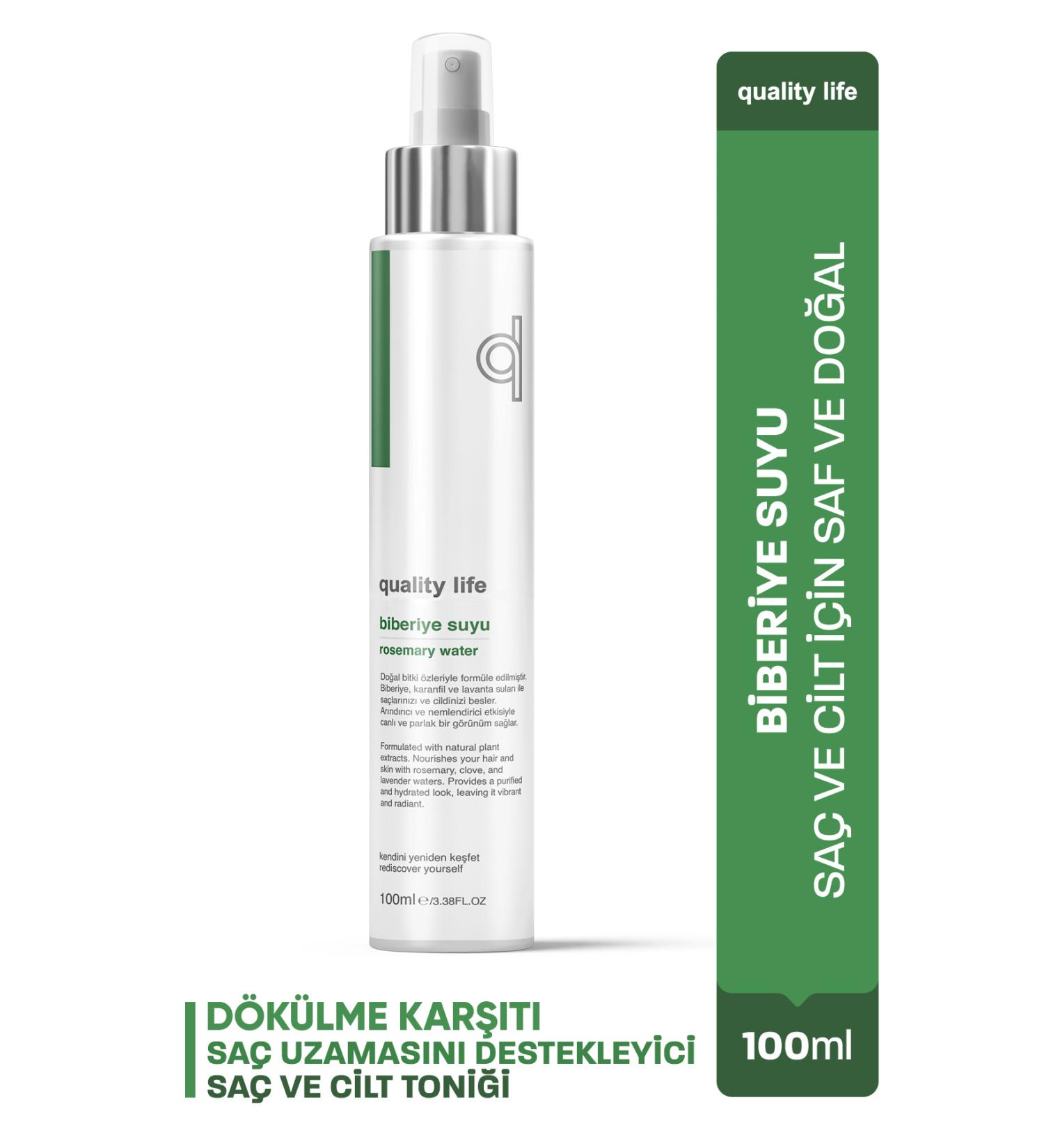 Quality Life Pure Rosemary Water Hair Skin Tonic 0 Natural Vegan Fast Extension and Anti-Fall Effect