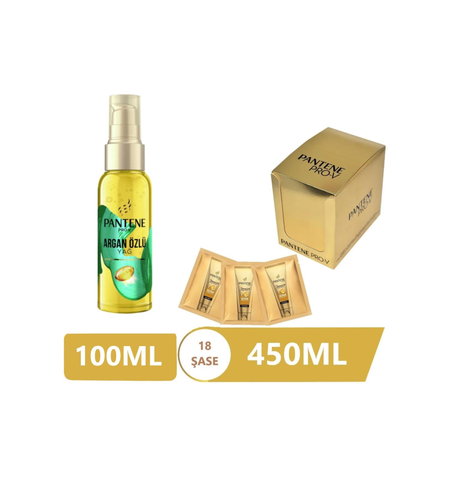 Pantene Hair Care Serum Argan Oil 100ml + 3min Hair Care Cream 450ml