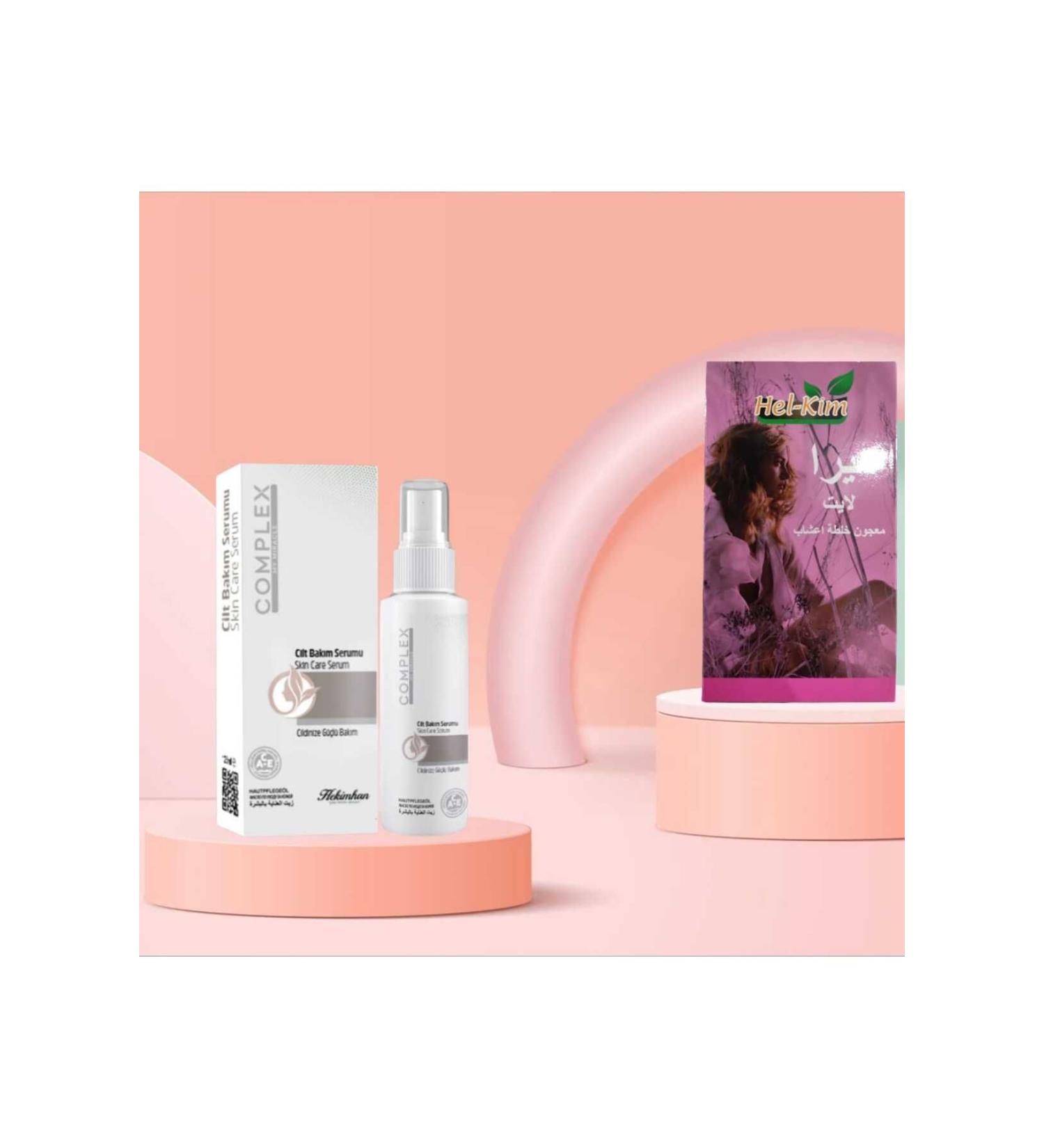 The Solution is Here Brightening Skin Care Serum 125 ml + Hera Light Paste for Women 820 gr