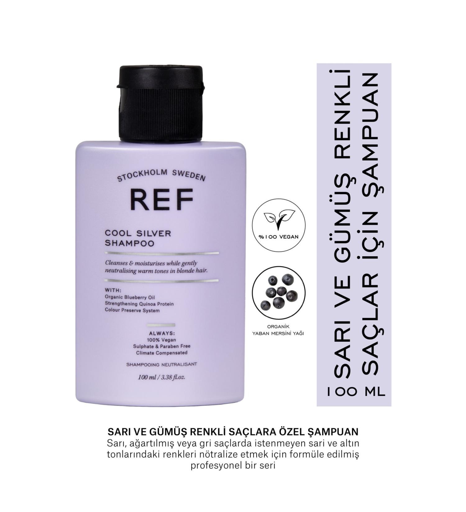 REF Cool Silver Conditioner 100 ml Special Care Cream for Blonde and Silver Colored Hair 100