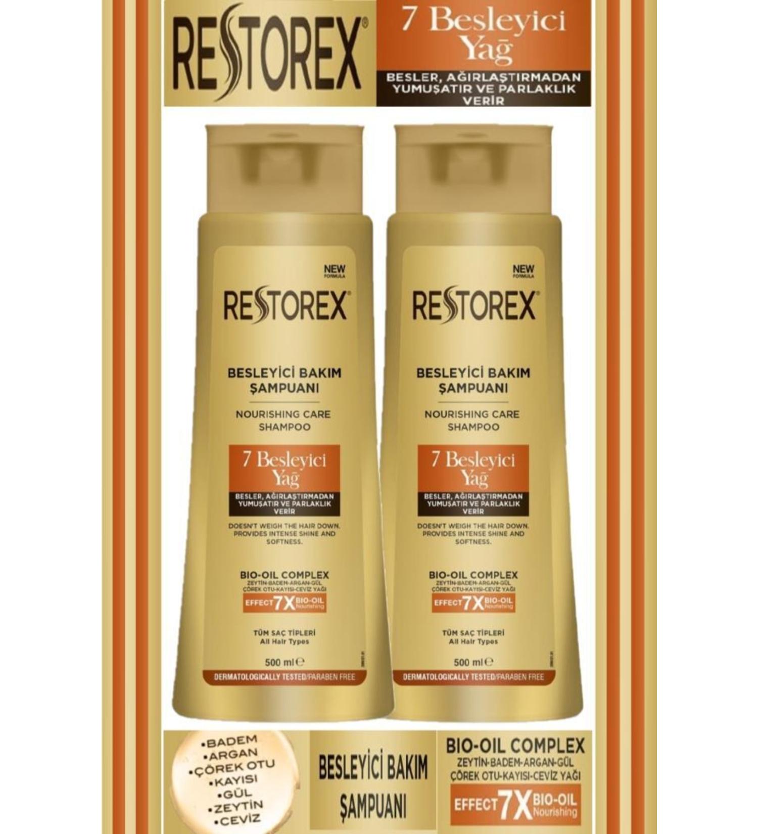 Restorex Nourishing Care Shampoo 500 Ml X 2 Pieces