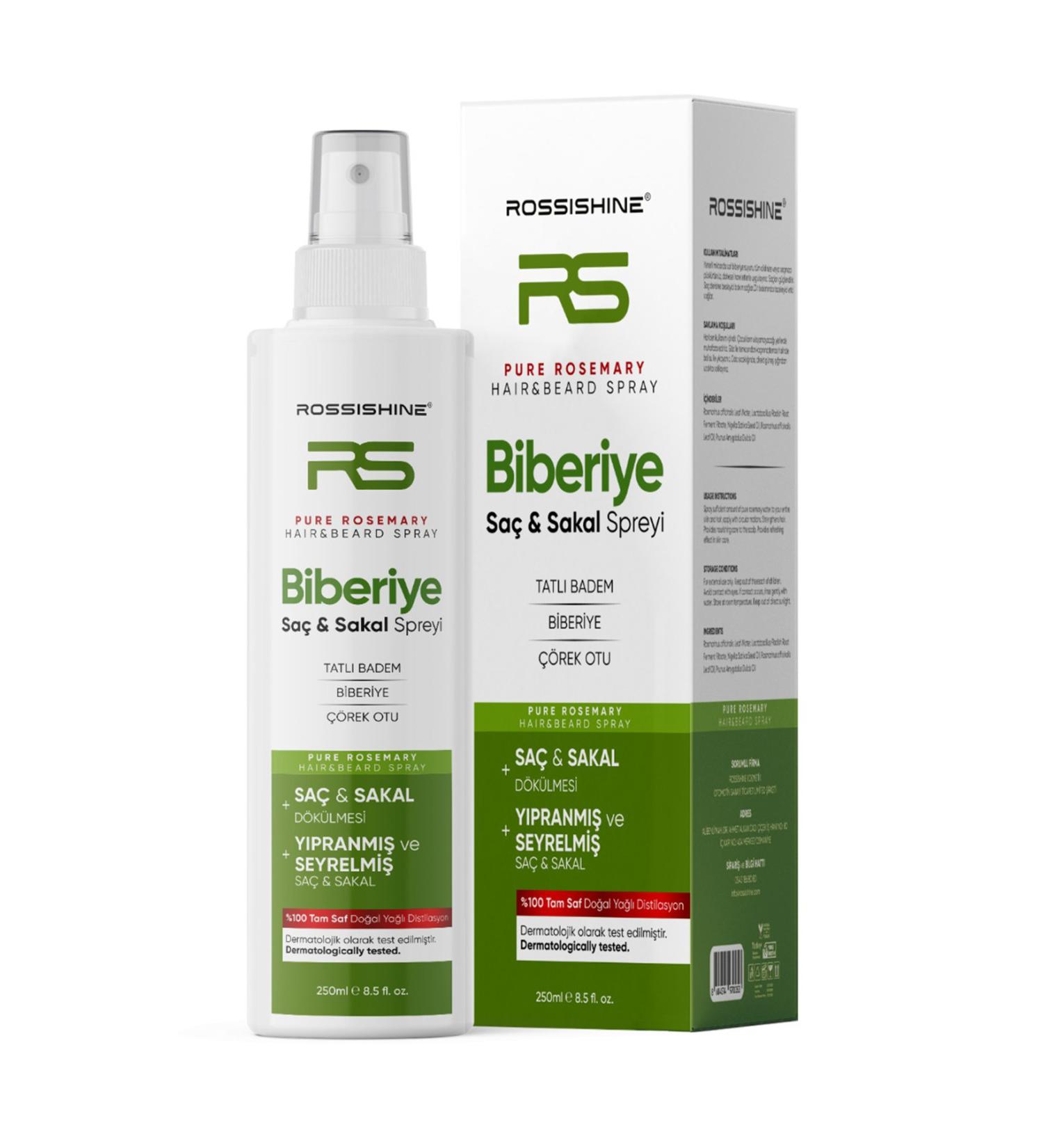 Rossishine Rosemary Water Anti-Loss and Fast Hair Growth Effective Pure Hair Tonic 250 ml