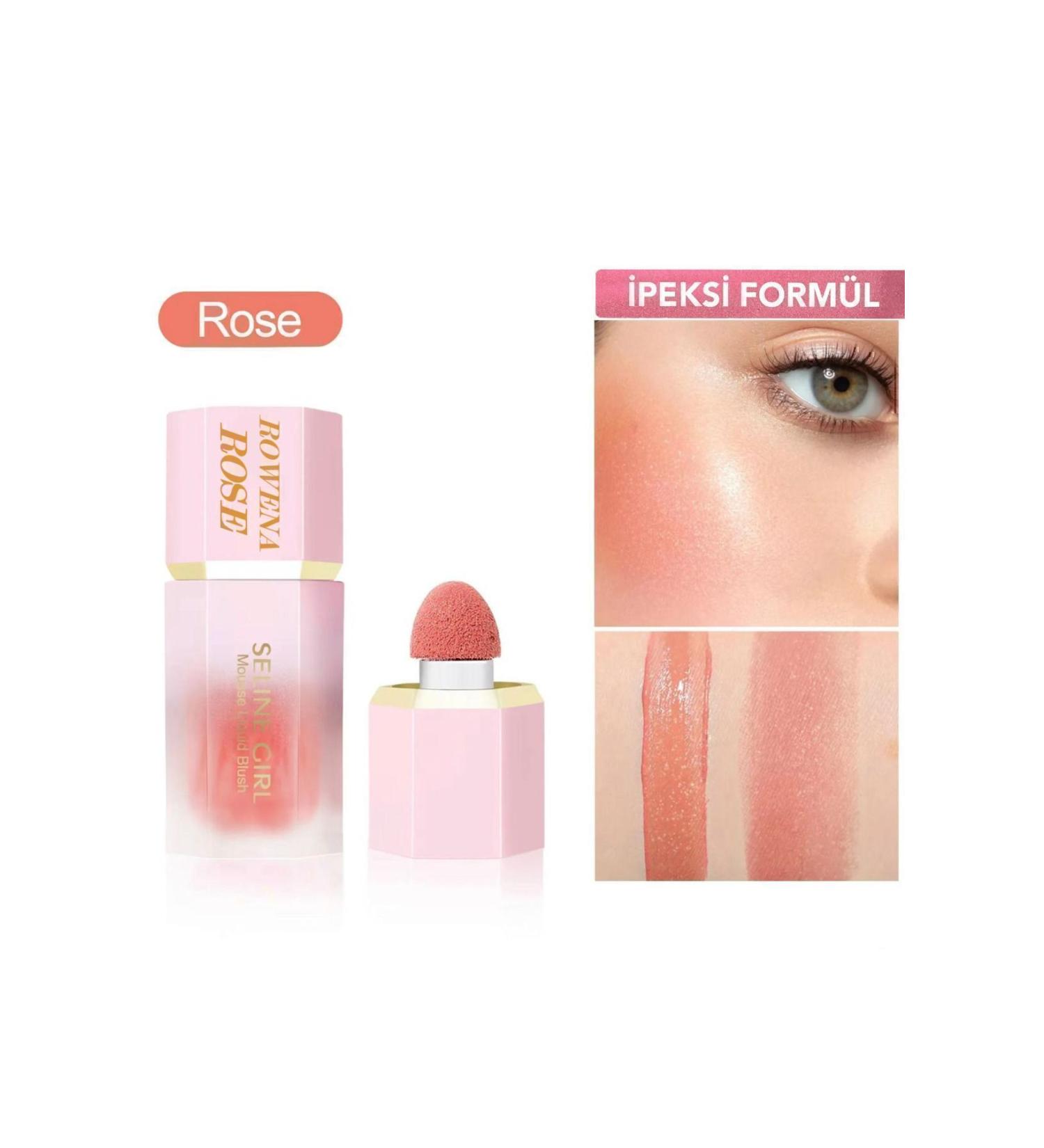 ROWENAROSE Intensely Pigmented Liquid Blush (Rose) Natural Look - Buy Online on GoSupps.com