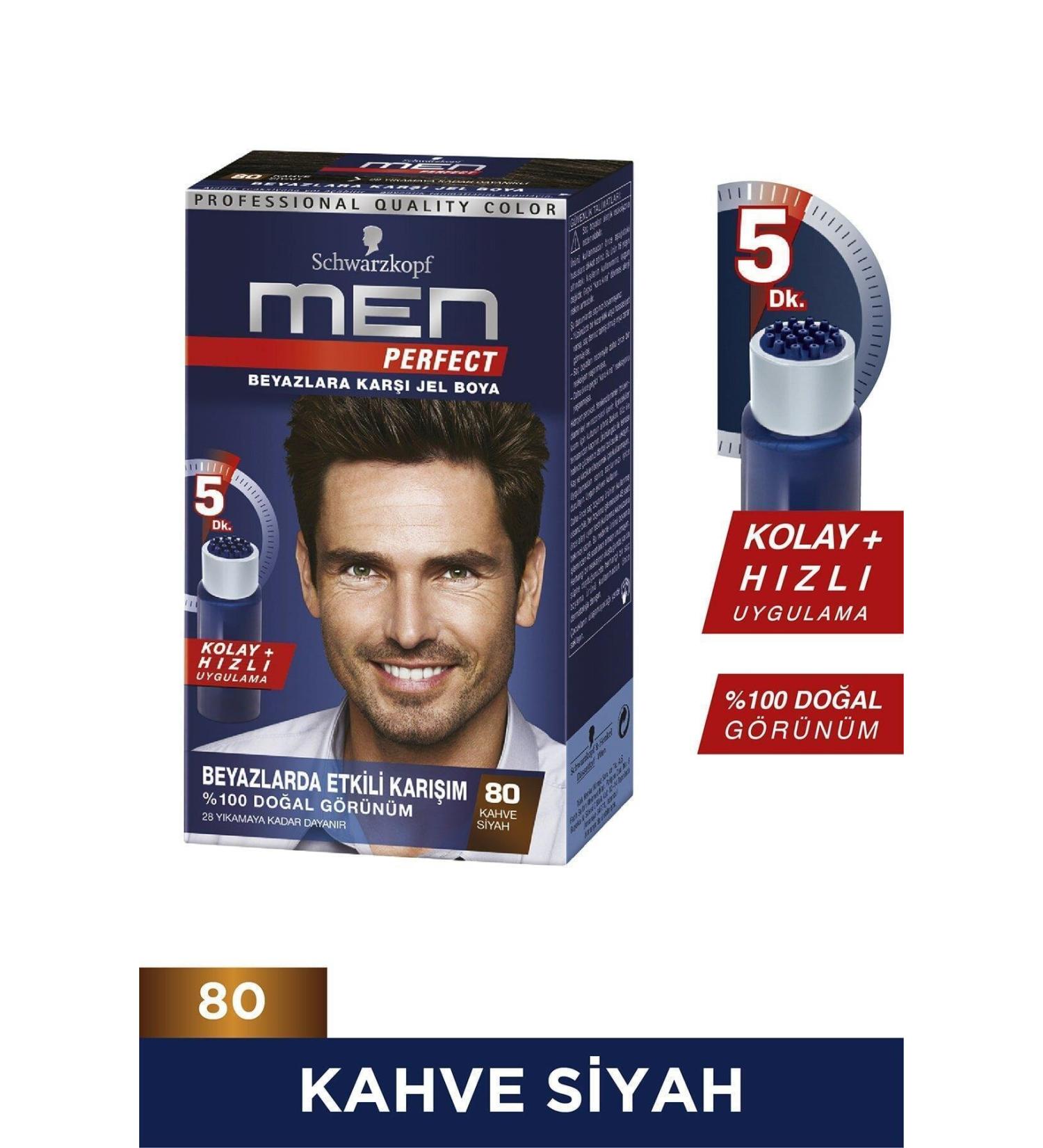 Schwarzkopf Brand: schwarzkopf Men Perfect Hair Dye 80 - Brown Black Category: Hair Dye
