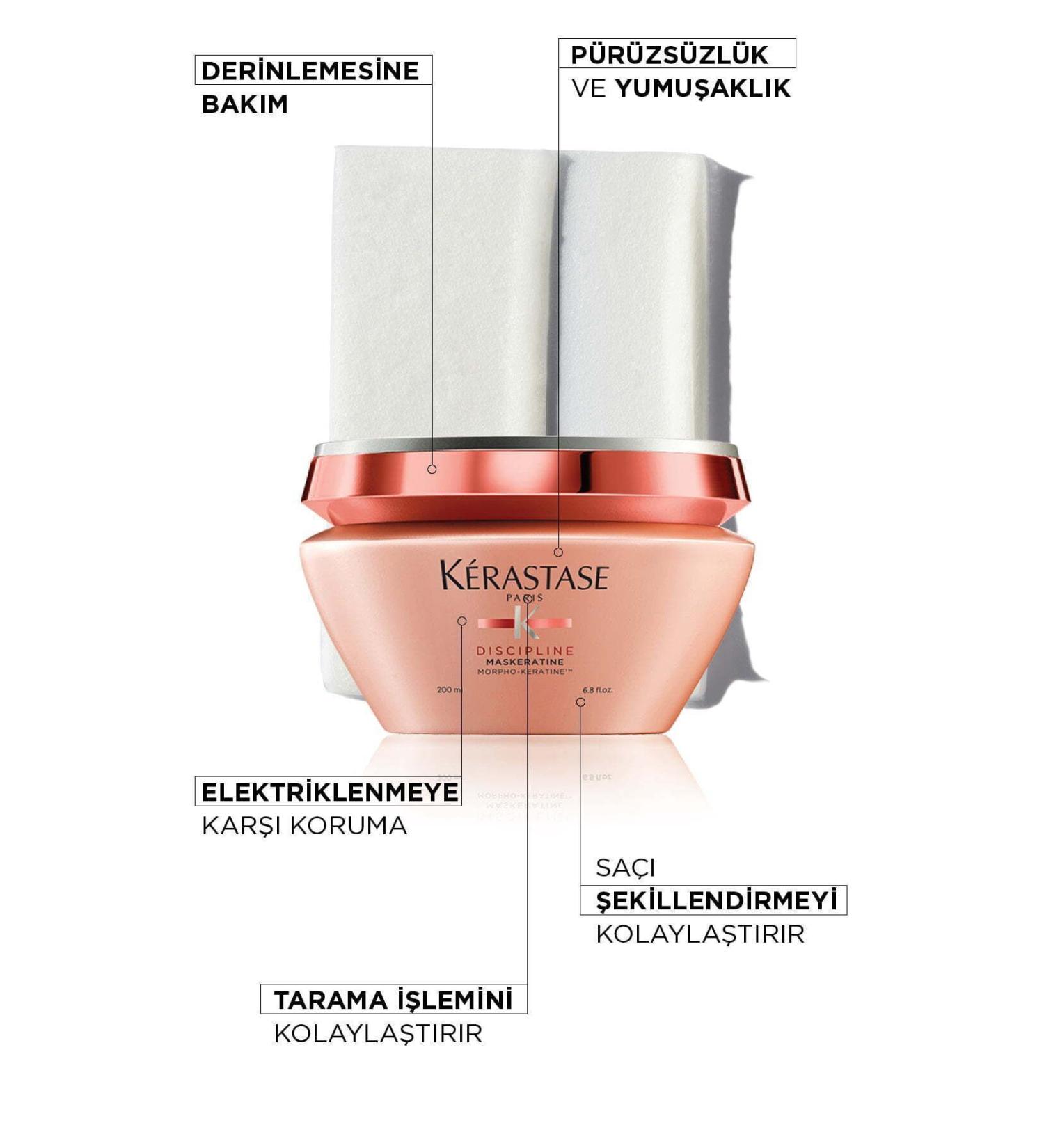 Kerastase DISCIPLINE Hair Mask that eliminates frizz in the hair 200 mlSEVGIGUL-MASKE55