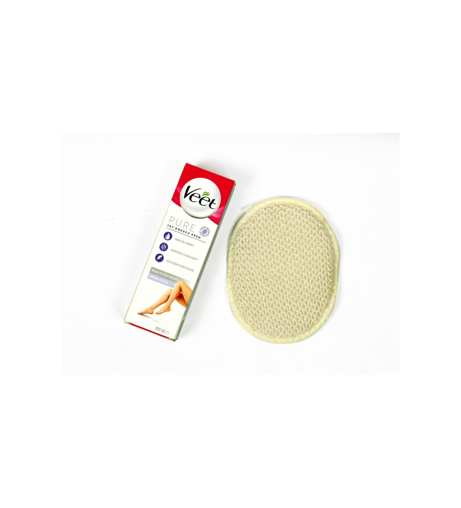 Veet Pure Hair Removal Cream - Normal Skin - Bath Loofah Gift