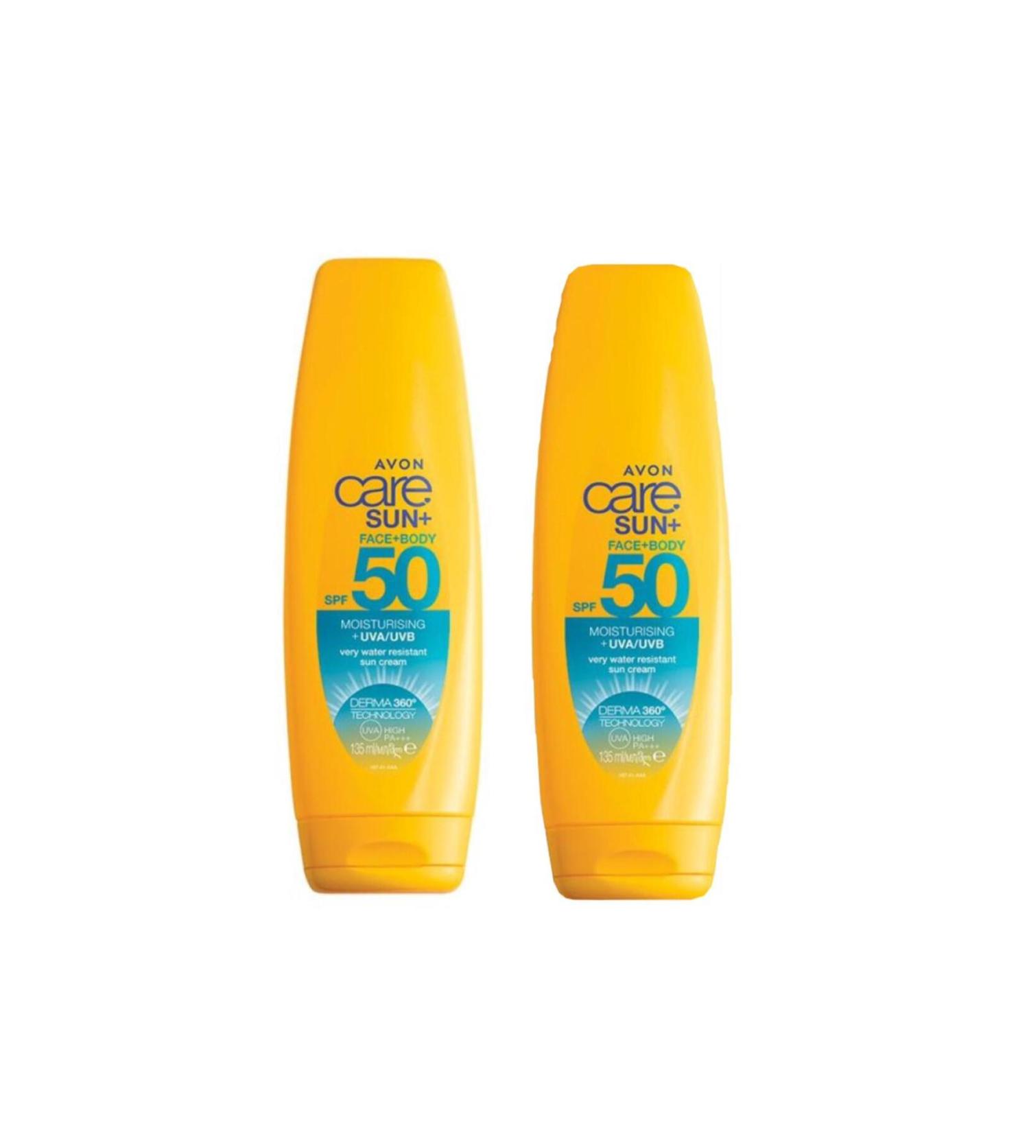 Avon Care Sun+ Sun Cream for Face and Body SPF50 2 Pieces 135 ml