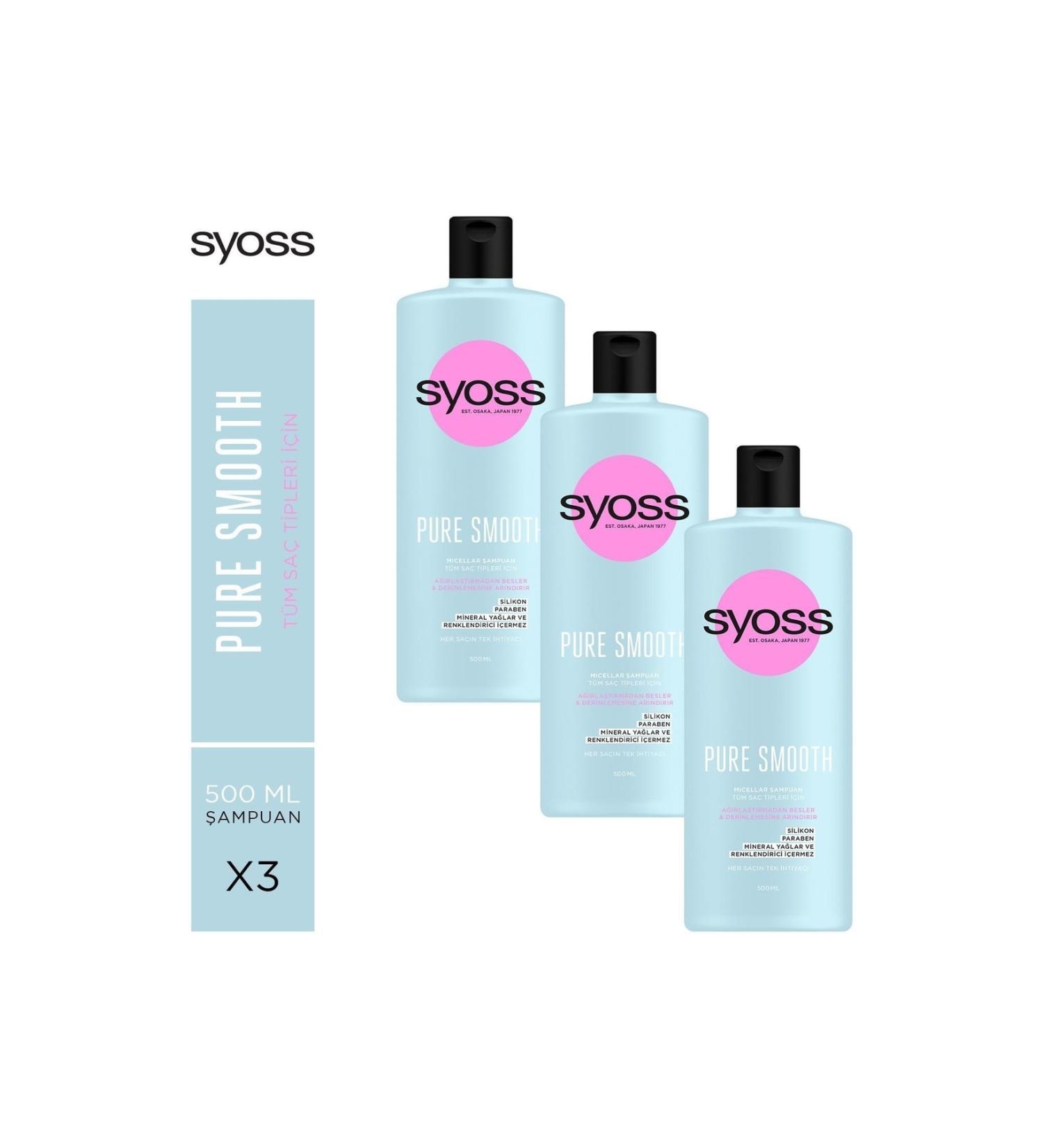 Syoss Pure Smooth Shampoo 500 ml