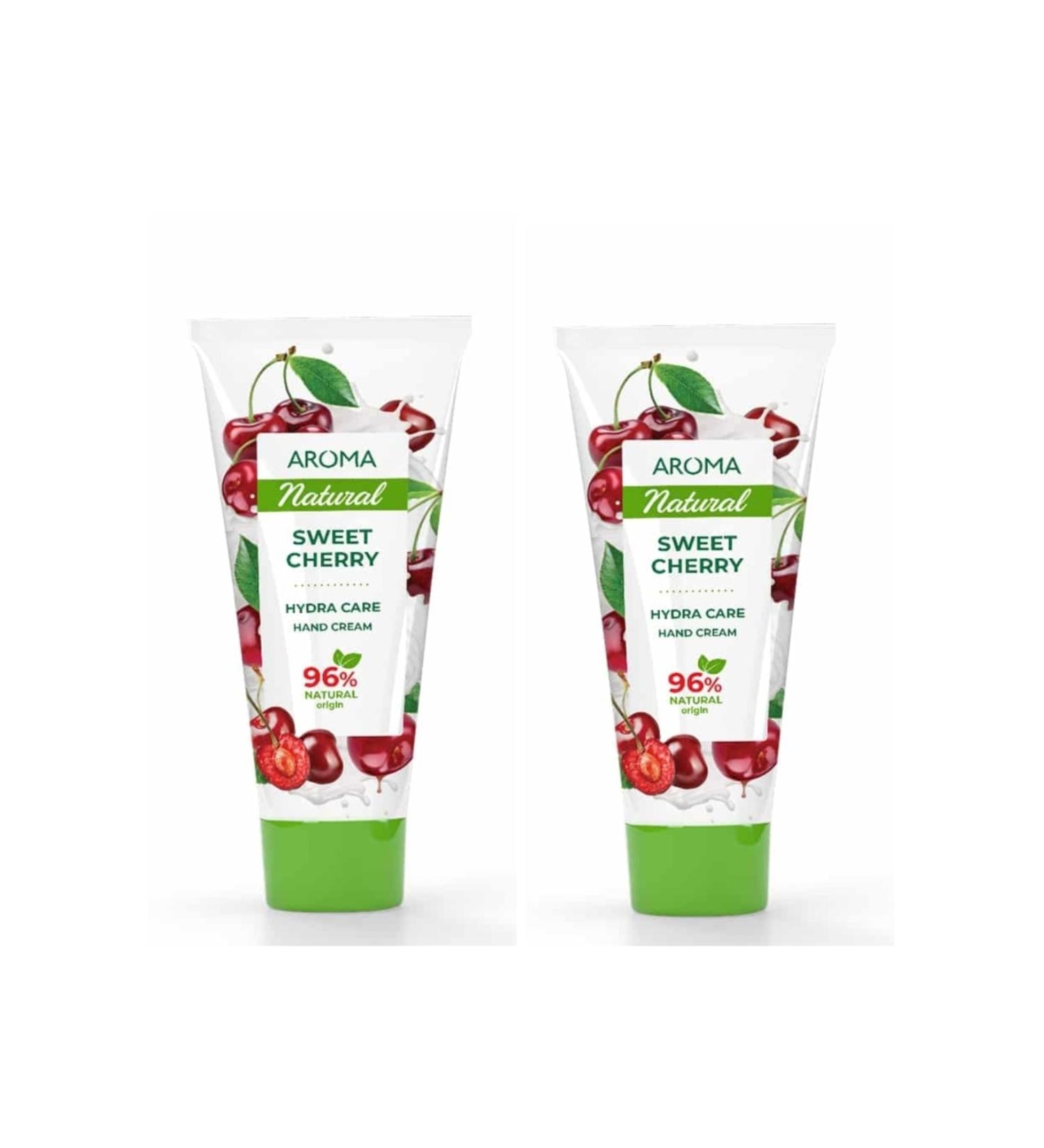 AROMA NATURAL Herbal Hand Cream Sweet Cherry 2 X 75 Ml