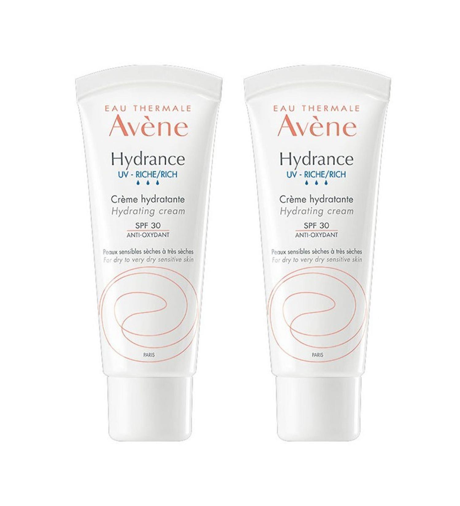 Avene Hydrance RICH Moisturizing Cream for Dry and Very Dry Sensitive Skin Dehydrated 40 ml x2