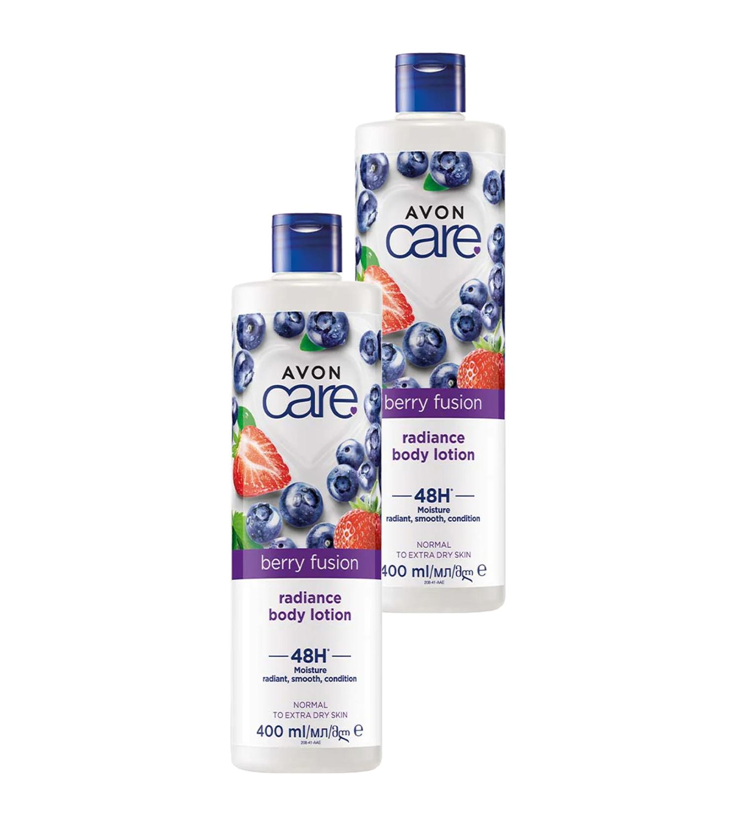 Avon Care Blueberry and Strawberry Extract Hand Face and Body Cream 400 Ml. Duo Set