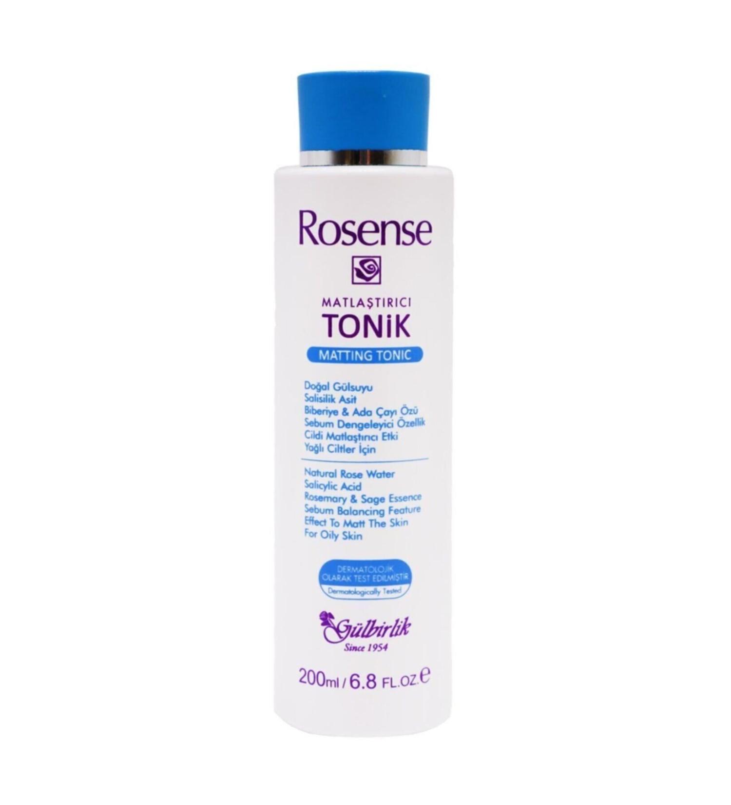 Rosense Natural Rose Water Toner Mattifying For Oily Skin 200 ml