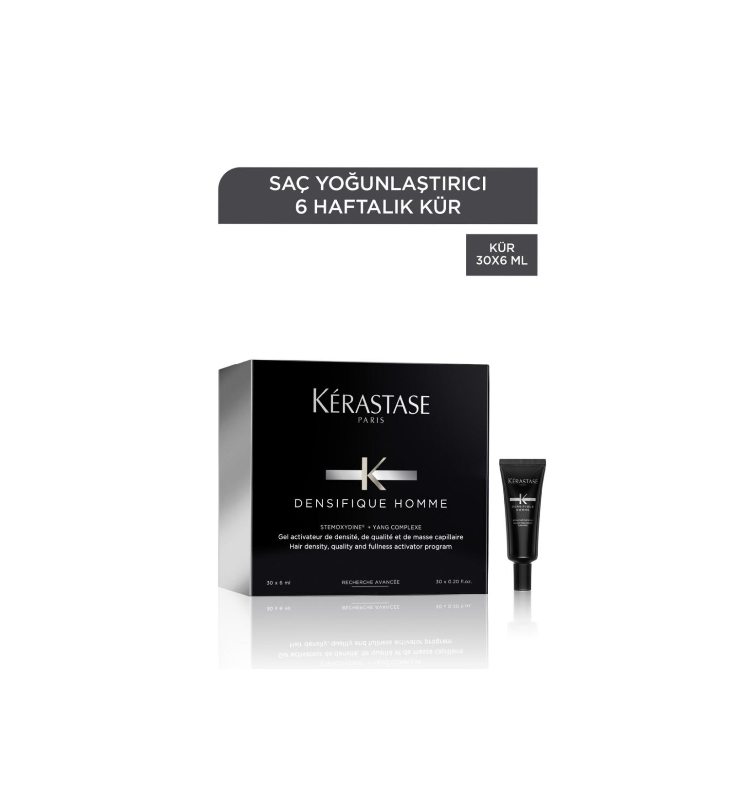 Kerastase Densifique Homme Hair Thickening Treatment for Volume and Fullness 30 x 6 ml