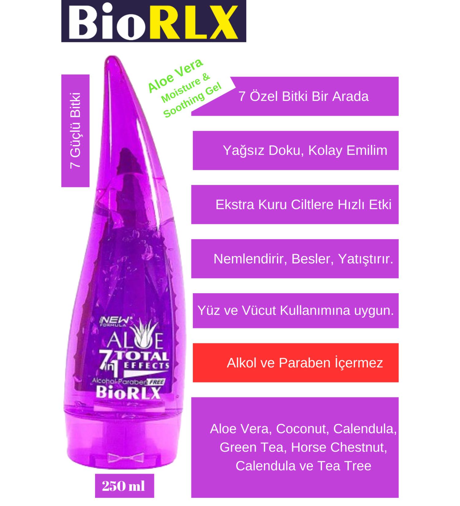 BioRLX 7 in 1 Herbal Effect Nourishing Moisturizing Gel with Aloe Vera (250 ML) - Buy Online on GoSupps.com