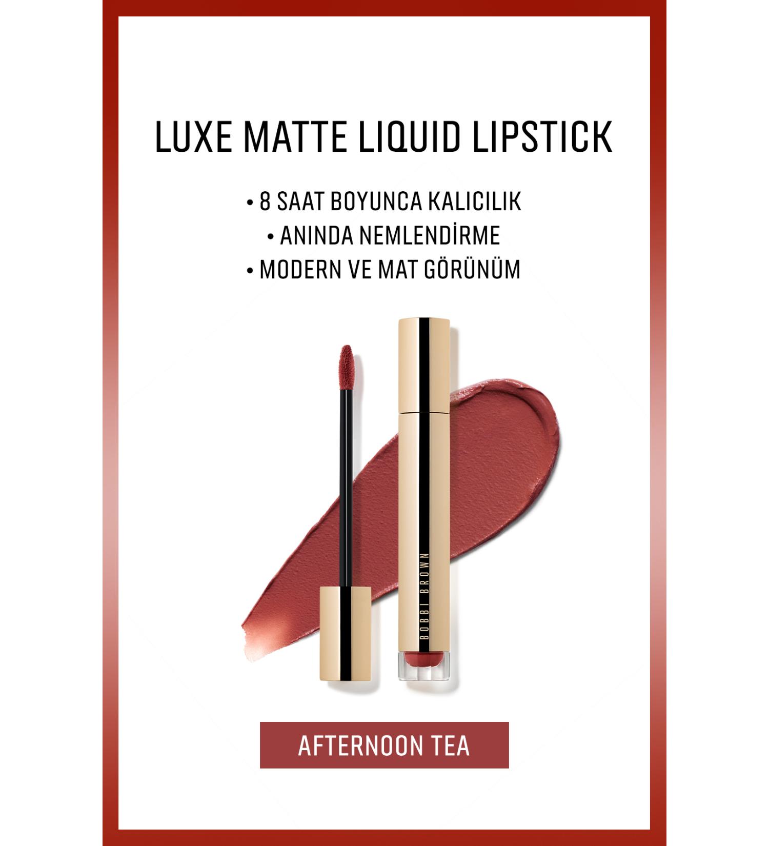 Bobbi Brown Soft Finish and Instant Moisture Skin Care Liquid Matte Lipstick - Afternoon Tea - 6ml