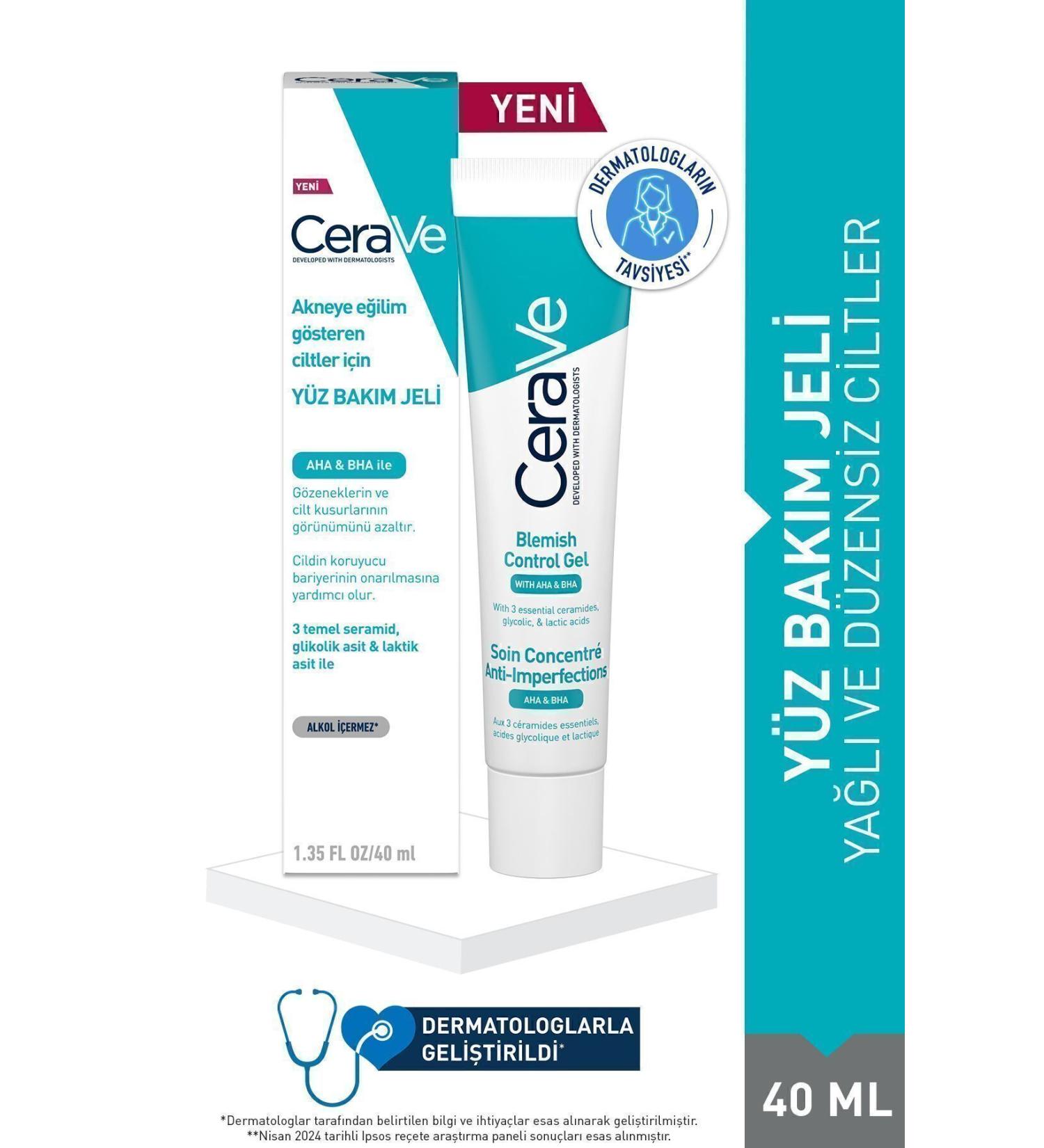 CeraVe Cleansing Gel for Oily and Acne Prone Skin 236 ML + Care Gel 40 ML