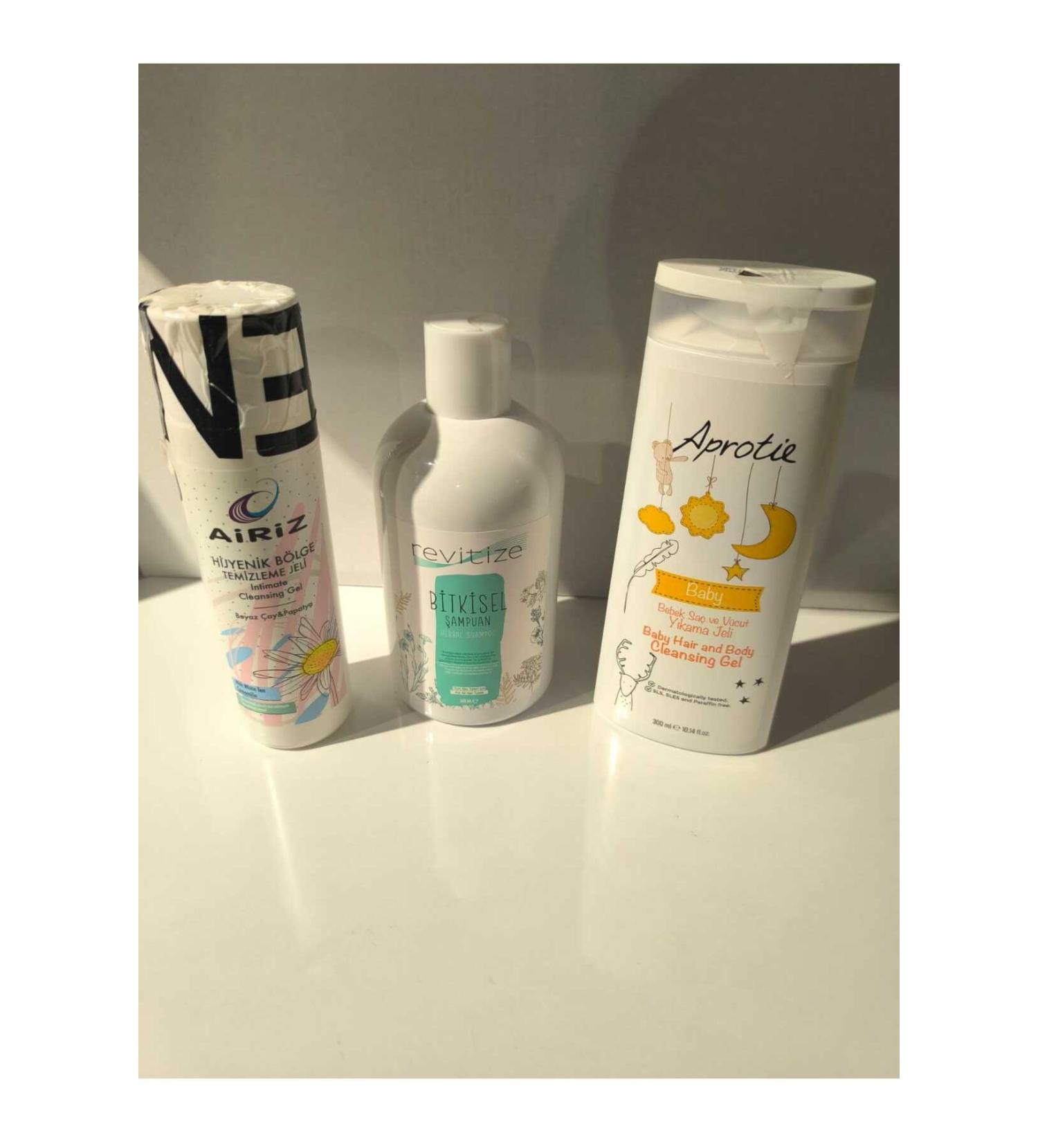 Tiens Tiens Revised Herbal Shampoo/Baby Hair and Body Wash Gel/Sensitive Genital Area Cleansing Gel