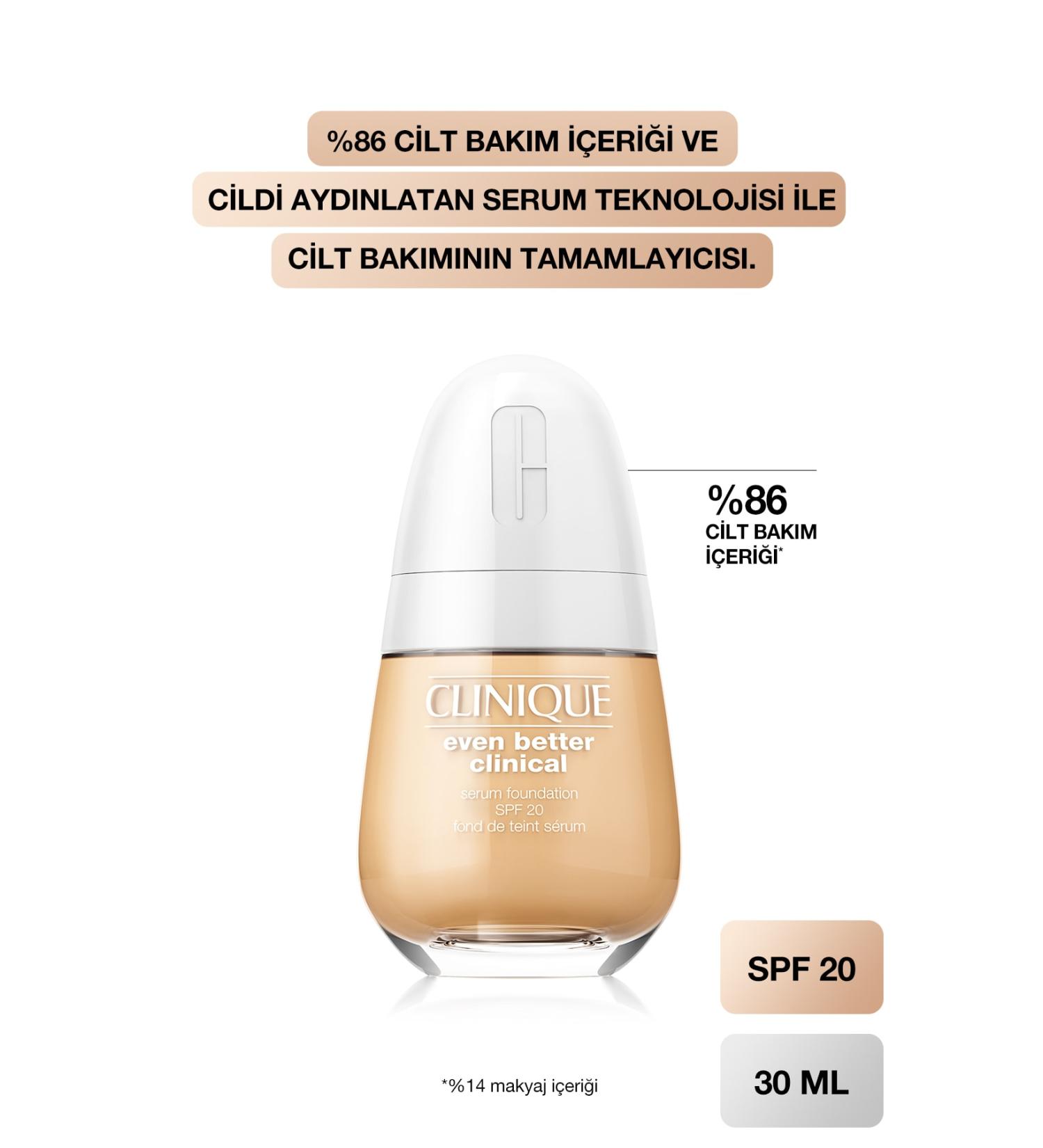 Clinique Even Better Clinical Serum Foundation Spf 20 Wn 56 Cashew 192333078082 - Buy Online on GoSupps.com