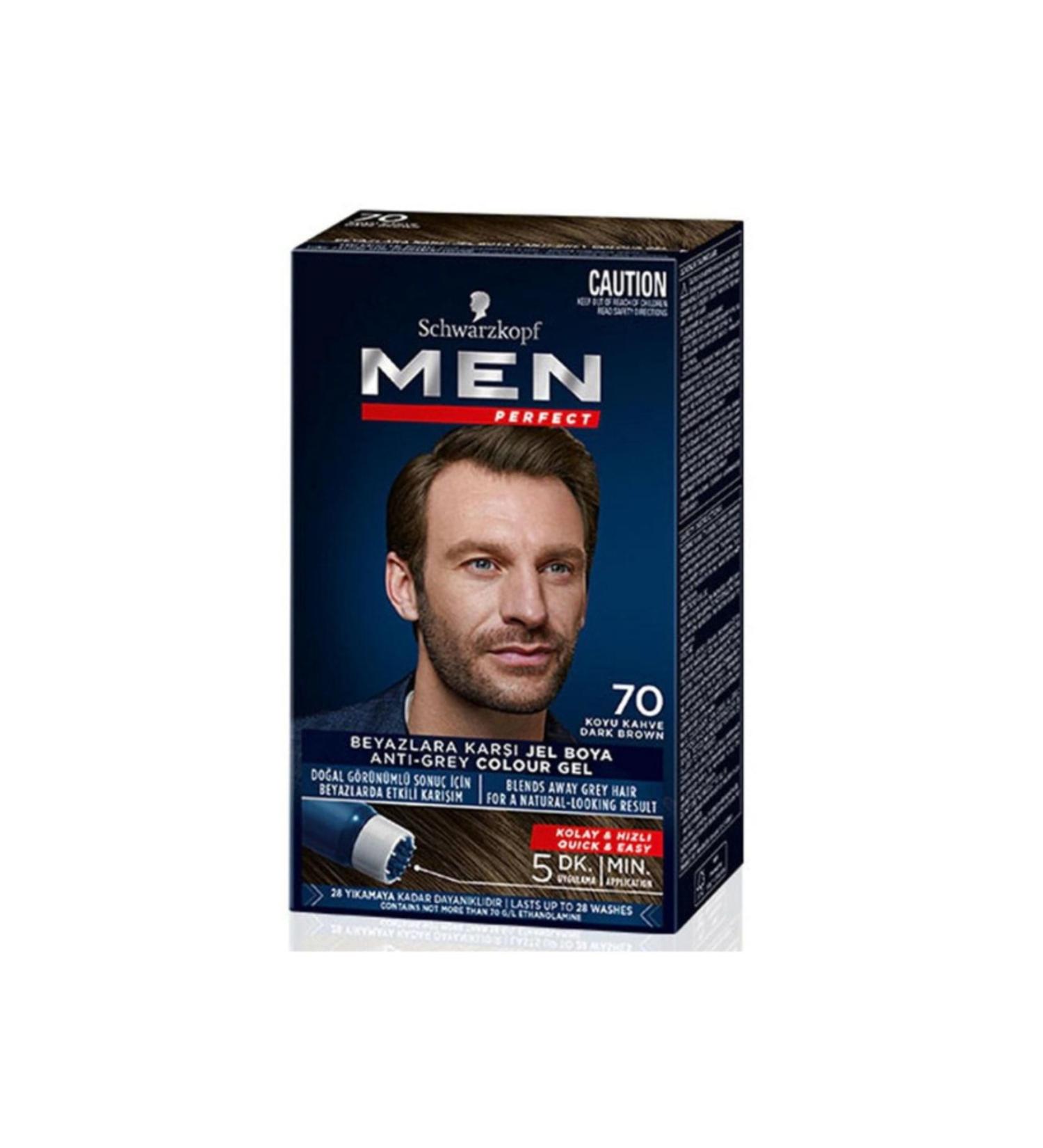 Schwarzkopf Men Perfect Hair Dye 70 Dark Brown