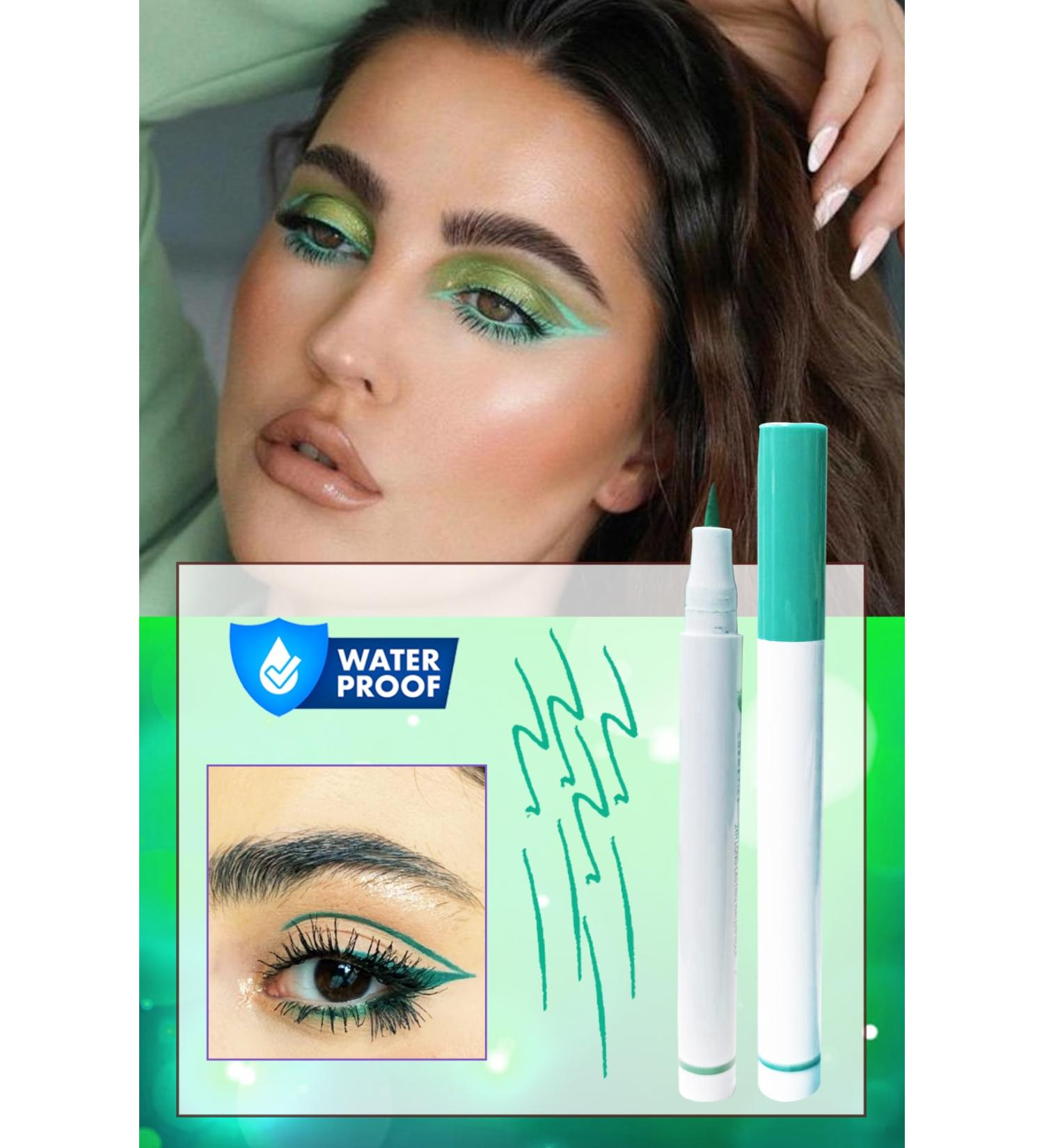 Dahaus Light Green Ultra Fine Tip Liquid Pencil Eyeliner Applyable Makeup Eye Waterproof - Buy Online on GoSupps.com