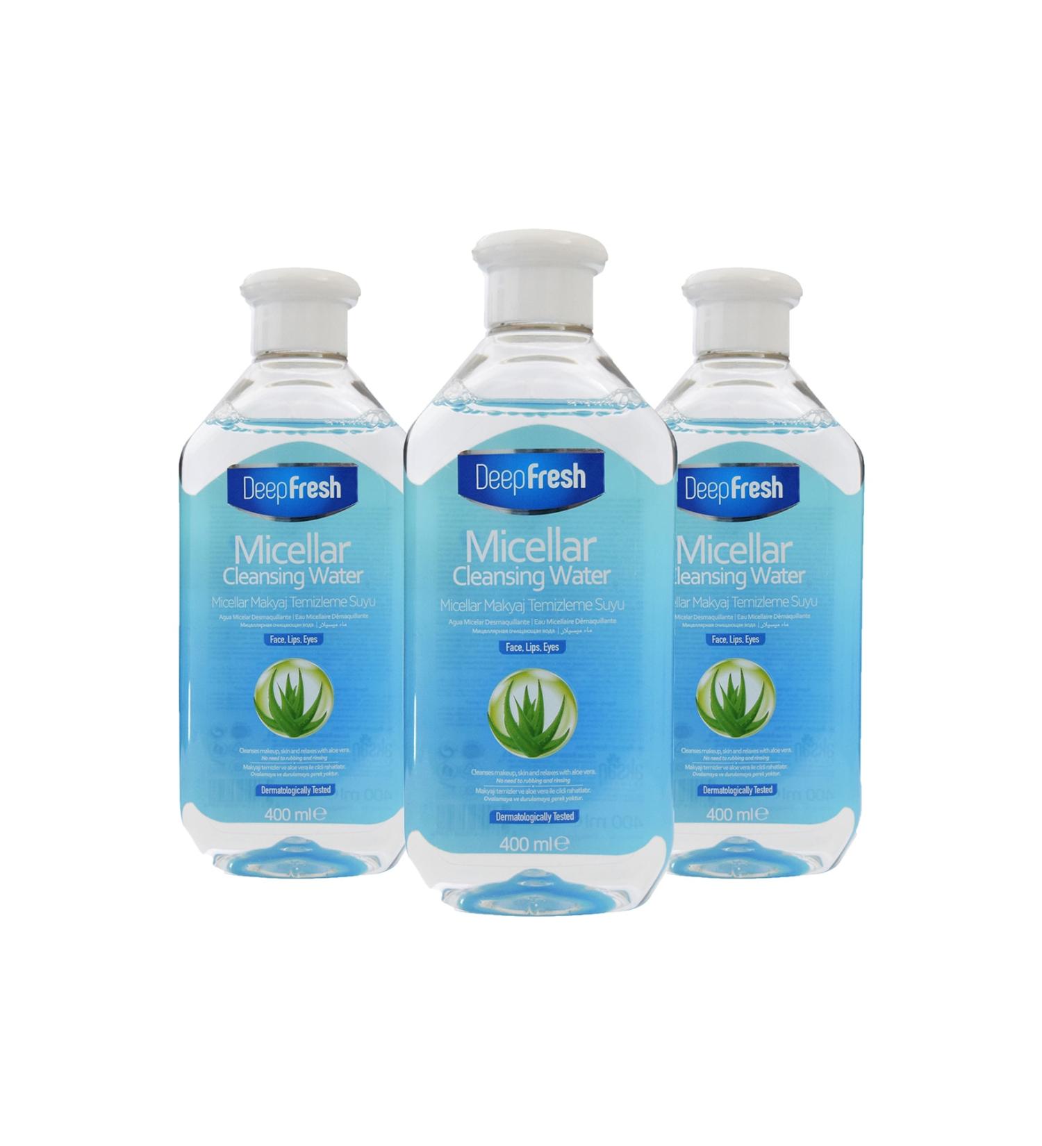 Deep Fresh Micellar Make-Up Remover Water 3 X 400 Ml - Buy Online on GoSupps.com