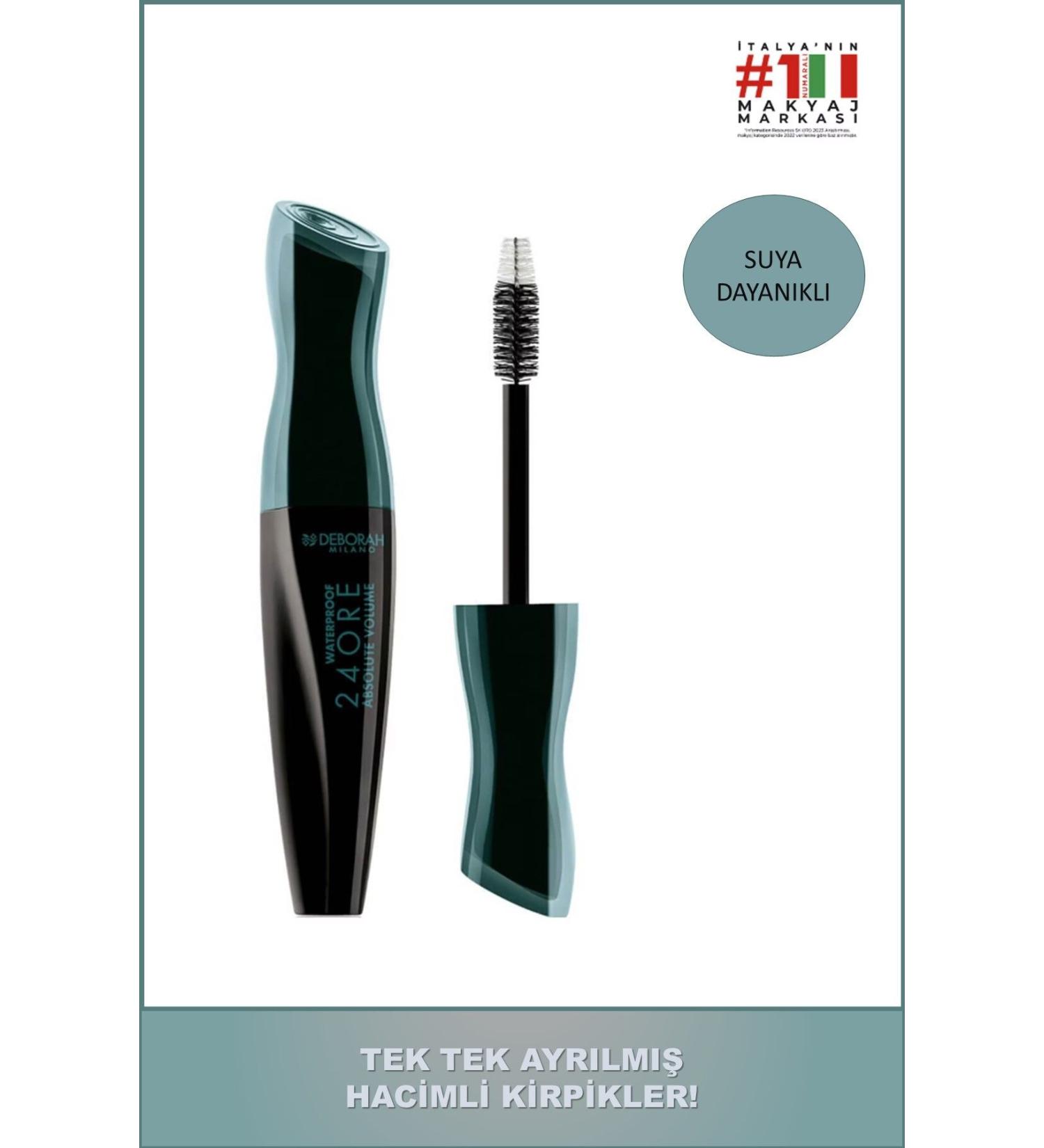 Deborah 24ore Absolute Volume Waterproof Mascara Black