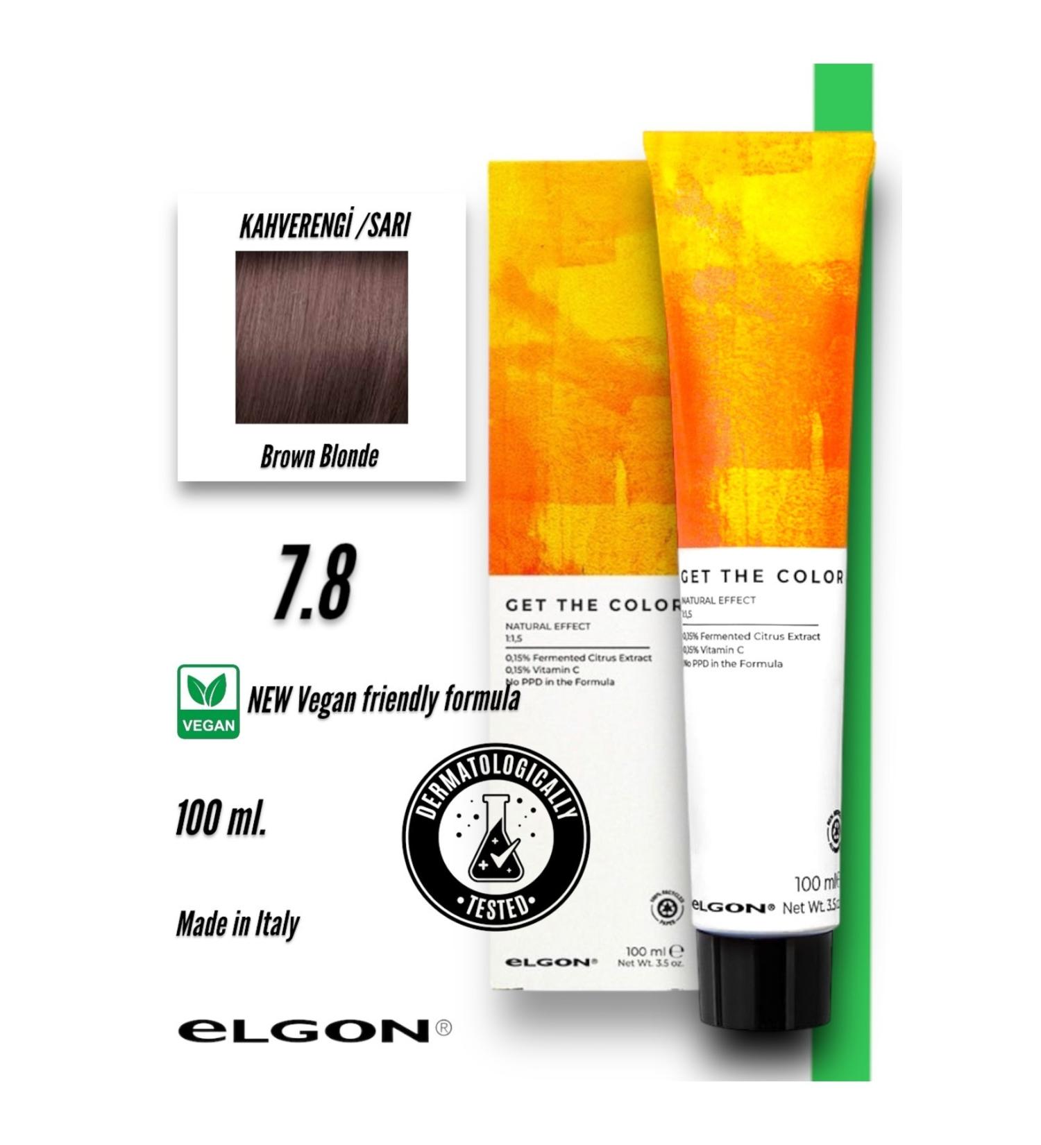 Elgon Get The Color 7.8 Professional Hair Dye (100 ml.) (Oxidizer-Free)