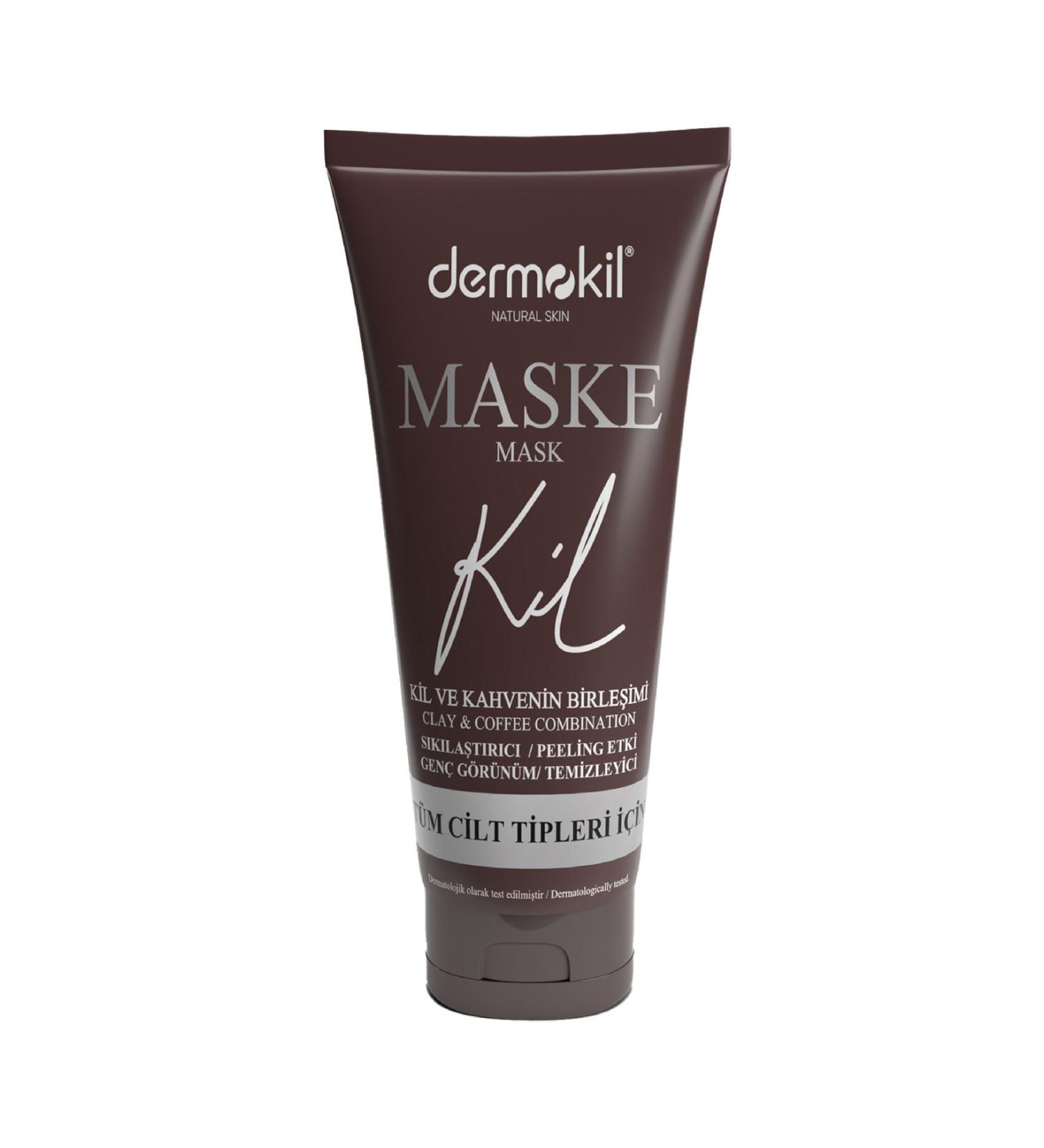 Dermokil Natural Skin Firming Face Mask with Clay and Coffee for a Younger Look 75 Ml