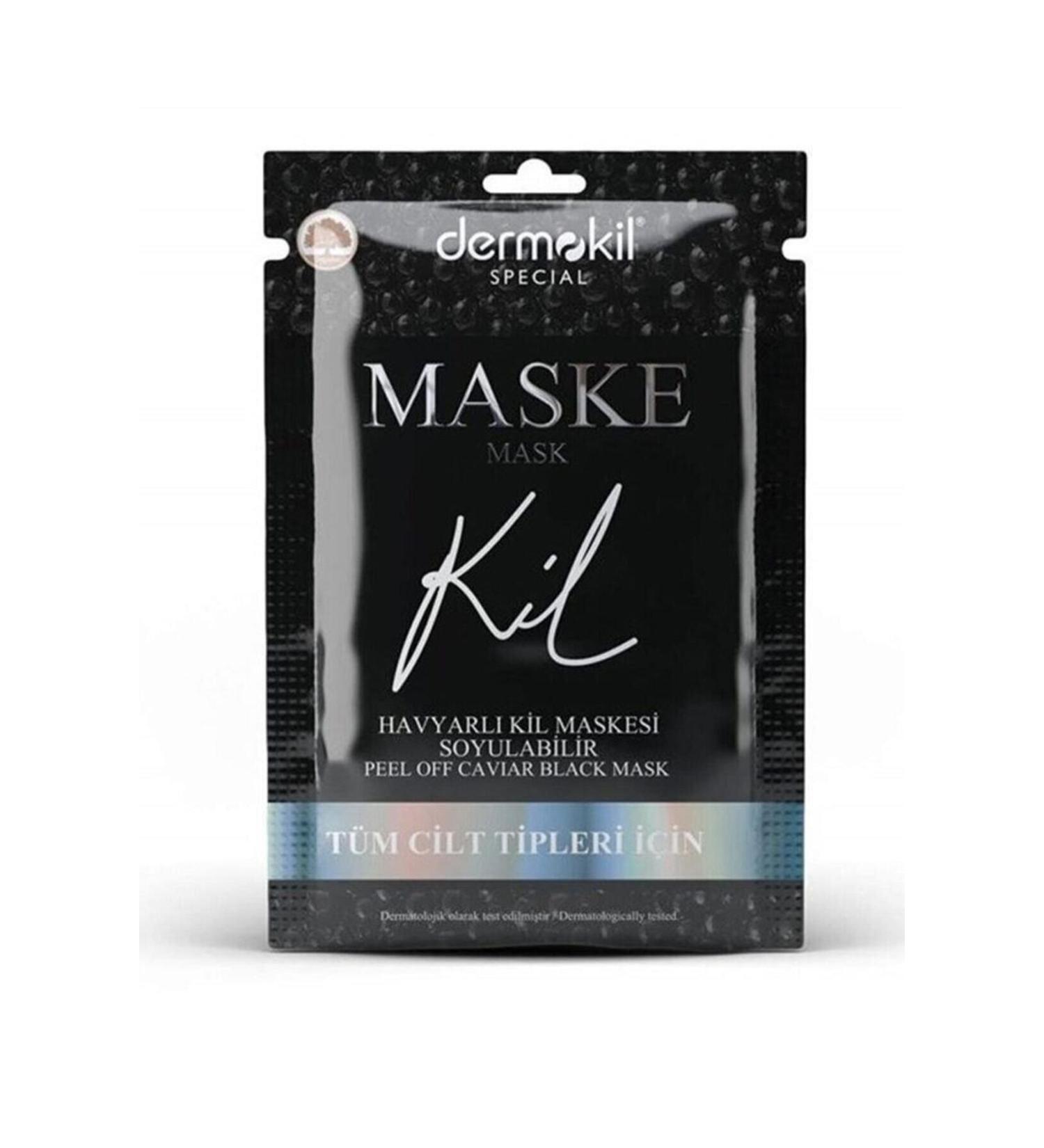 Dermokil Special Peelable Caviar Black Clay Mask 15 Ml (For All Skin Types)