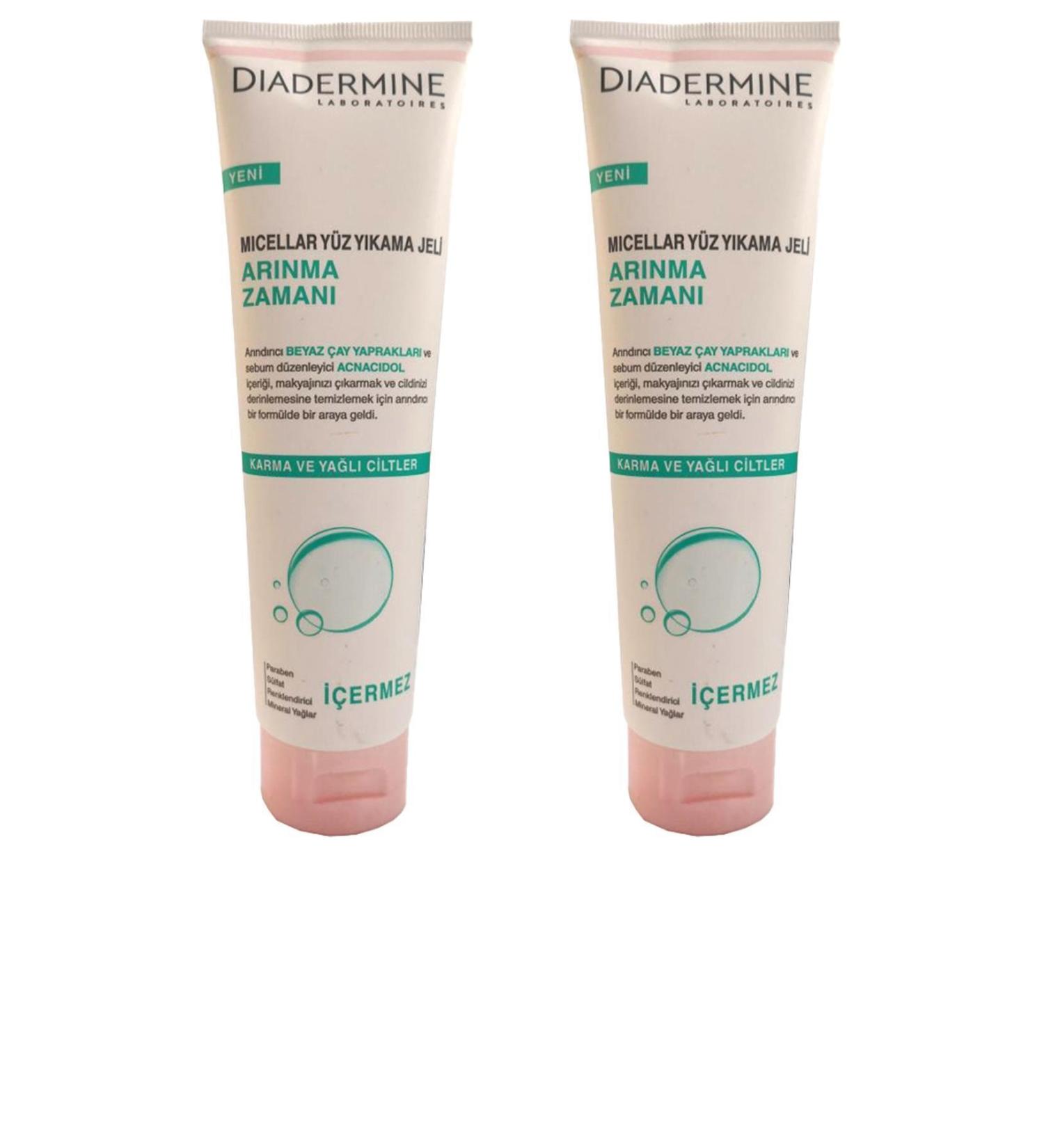 Diadermine Micellar Face Wash Gel Cleansing Time 150 Ml (2 Pieces)