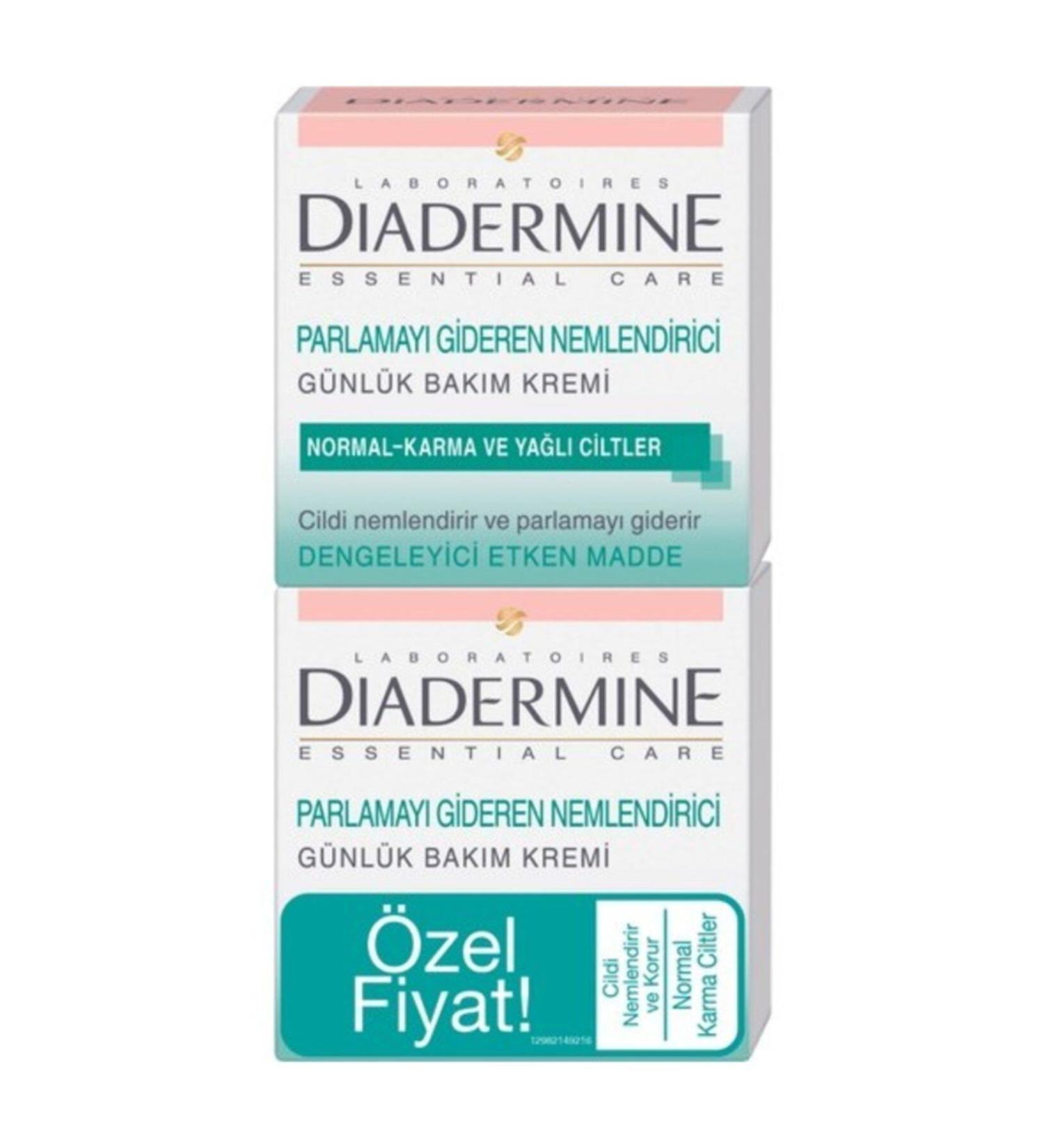 Diadermine Moisturizing Care Cream for Normal and Combination Skin 2-Pack 50 ml+50 ml