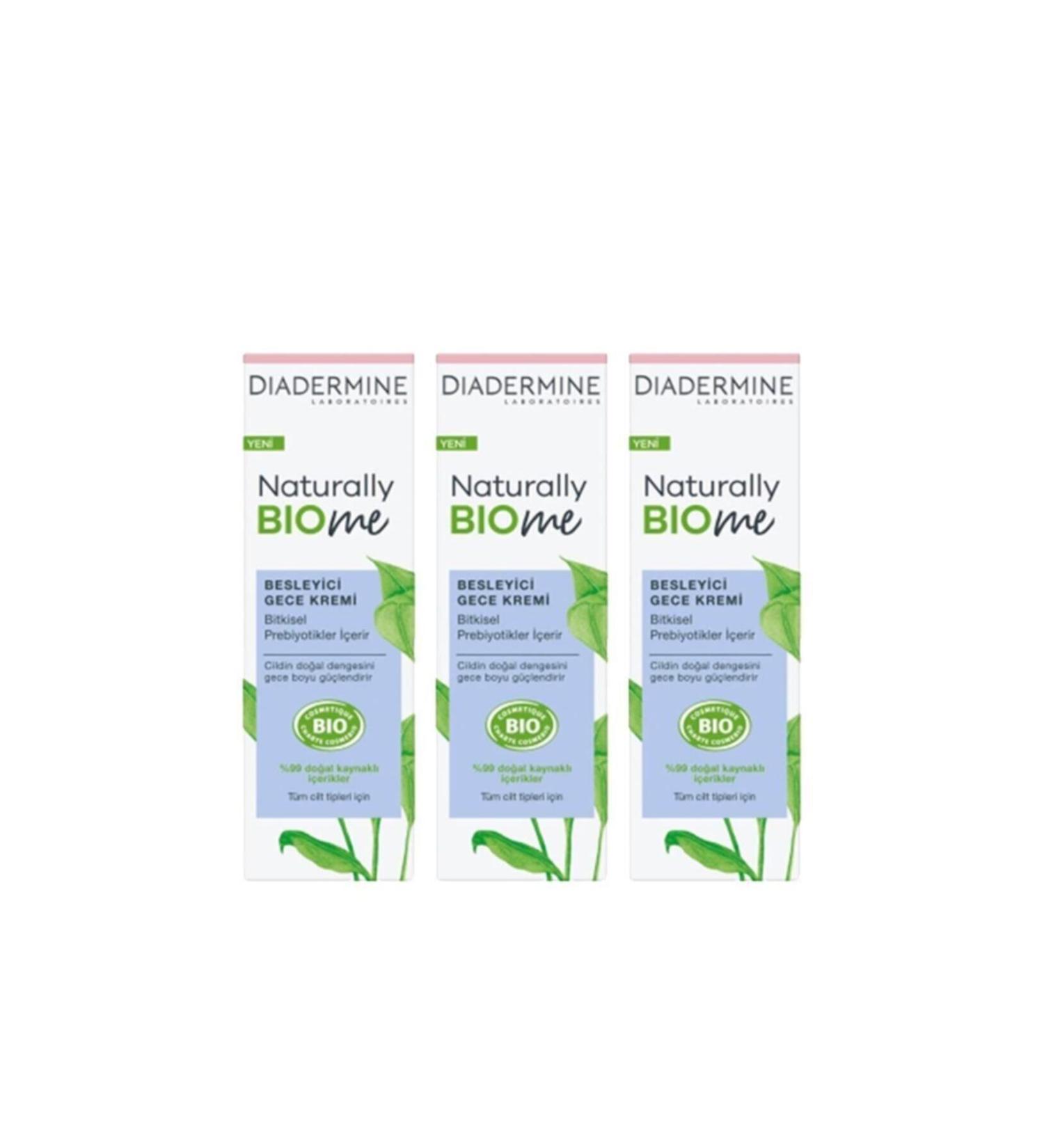 Diadermine Naturally Bio Me Nourishing Night Cream 50 Ml X 3 Pieces