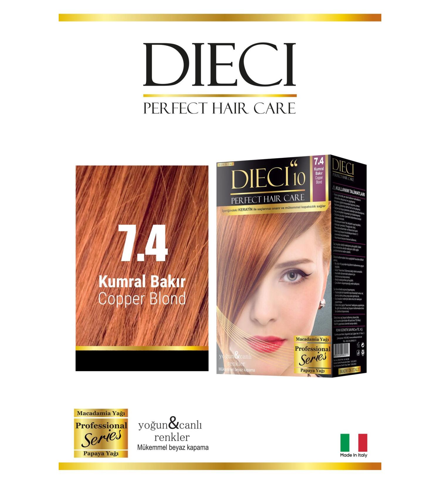 Dieci Kit Ammonia Free Dye 6.1 Medium Ash Blonde
