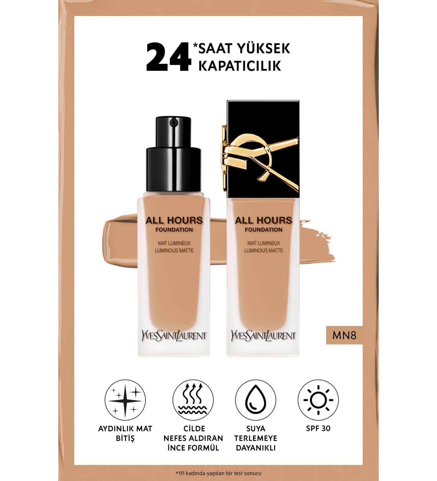 Yves Saint Laurent All Hours All Day Luminous Matte Finish Foundation Mn8 3614273714501 - Buy Online on GoSupps.com
