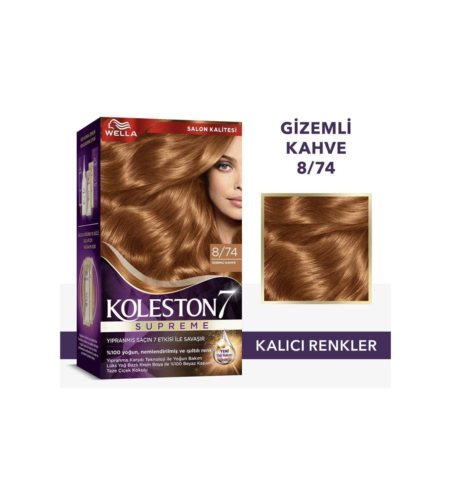 Wella Koleston Supreme Kit Hair Dye 8/74 Mystery Brown - Buy Online on GoSupps.com