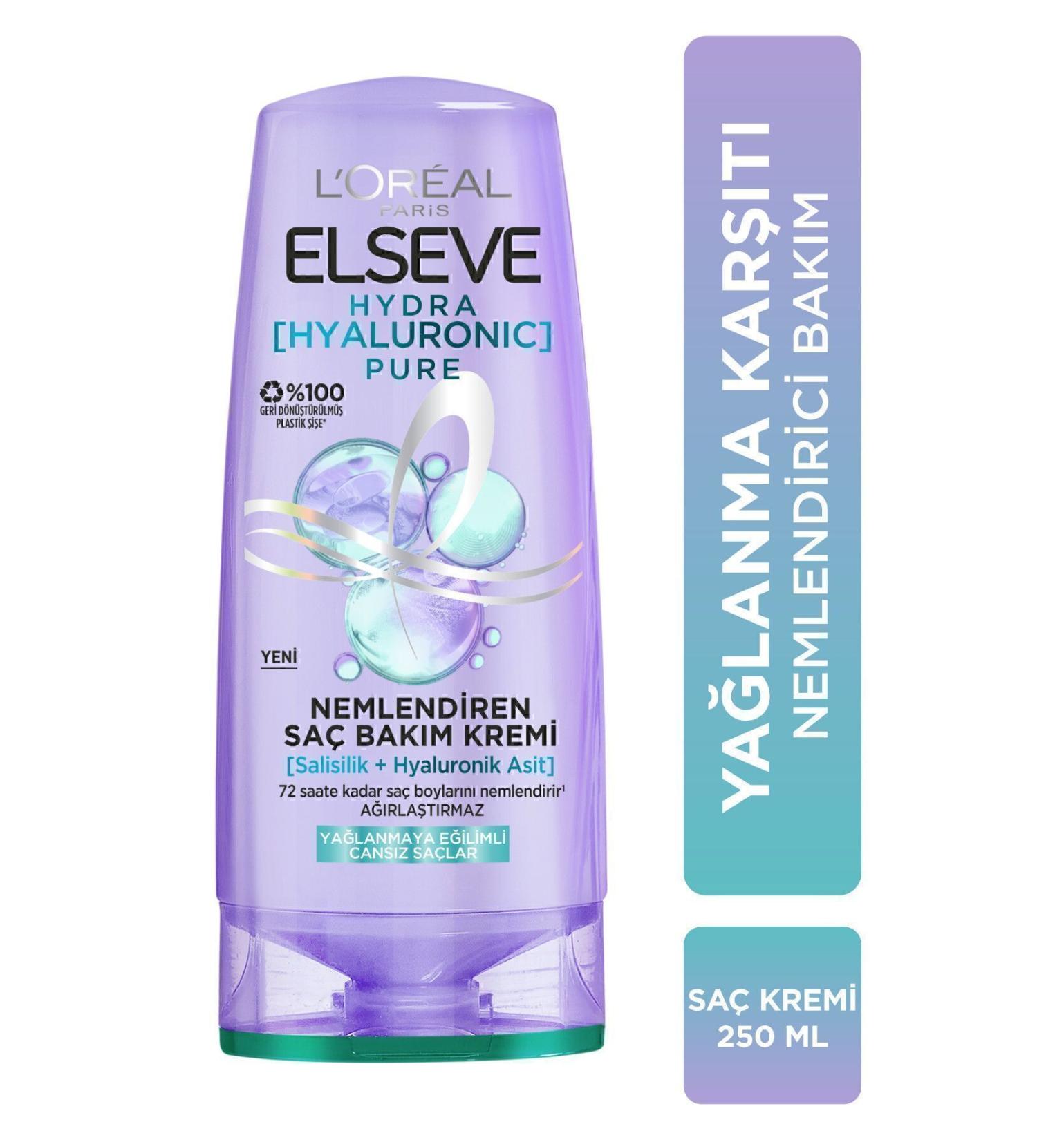 Elseve Hydra hyaluronic Pure Salicylic Acid Anti-Oily Moisturizing Conditioner 250ml - Buy Online on GoSupps.com