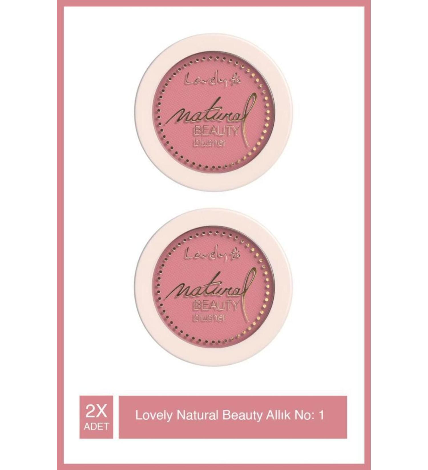 Lovely Blusher Natural Beauty 1 Pink Blush *2 Pieces
