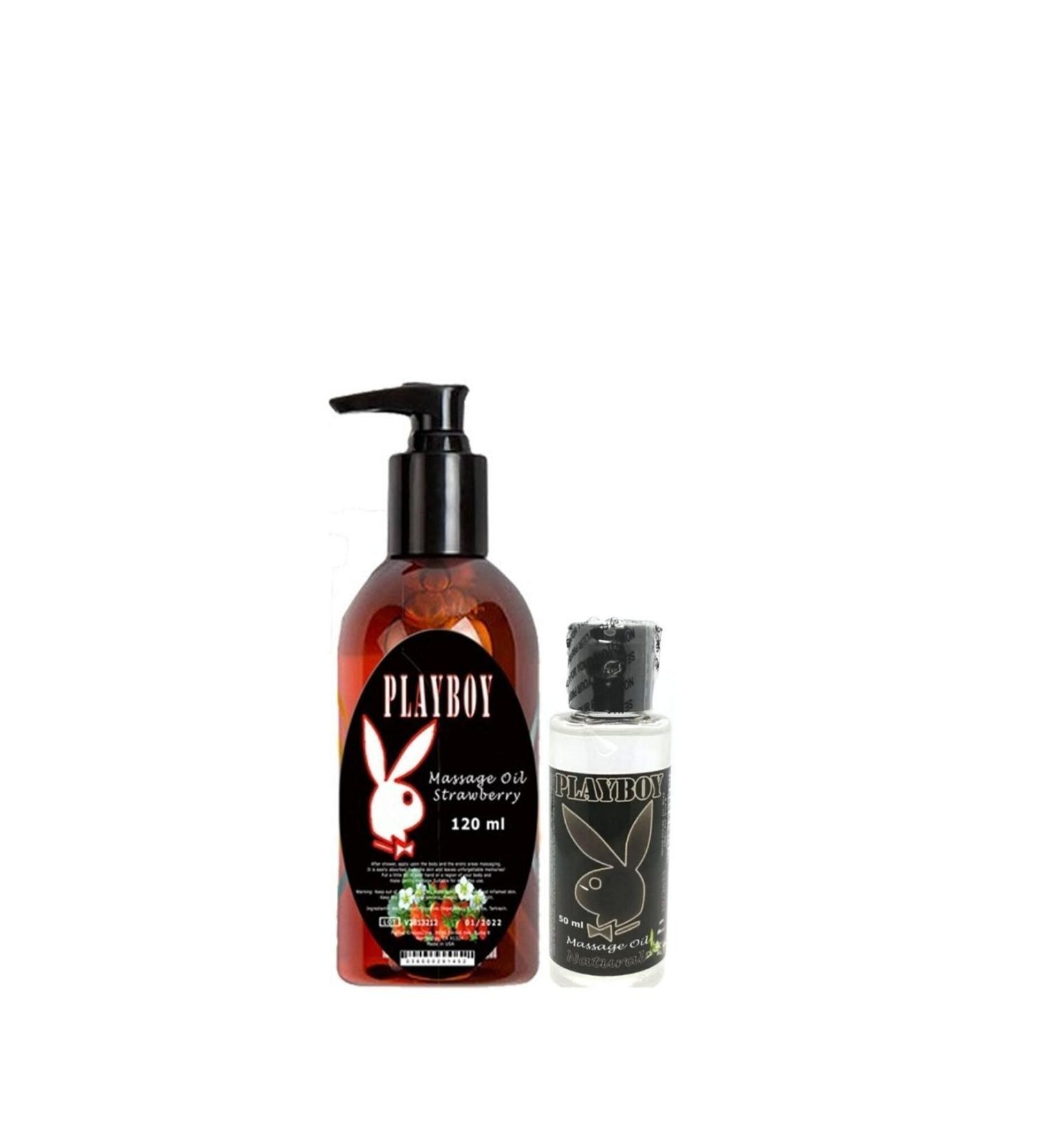 Playboy Aromatherapy Strawberry Massage Oil 120 Ml + Natural Aromatic Massage Body Massage Oil 50 Ml