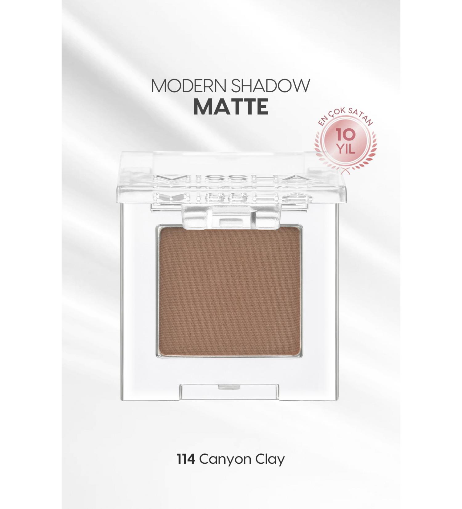 Missha Soft Textured Non-Flagging Matte Single Eyeshadow Modern Shadow Matte (114 Canyon Clay)