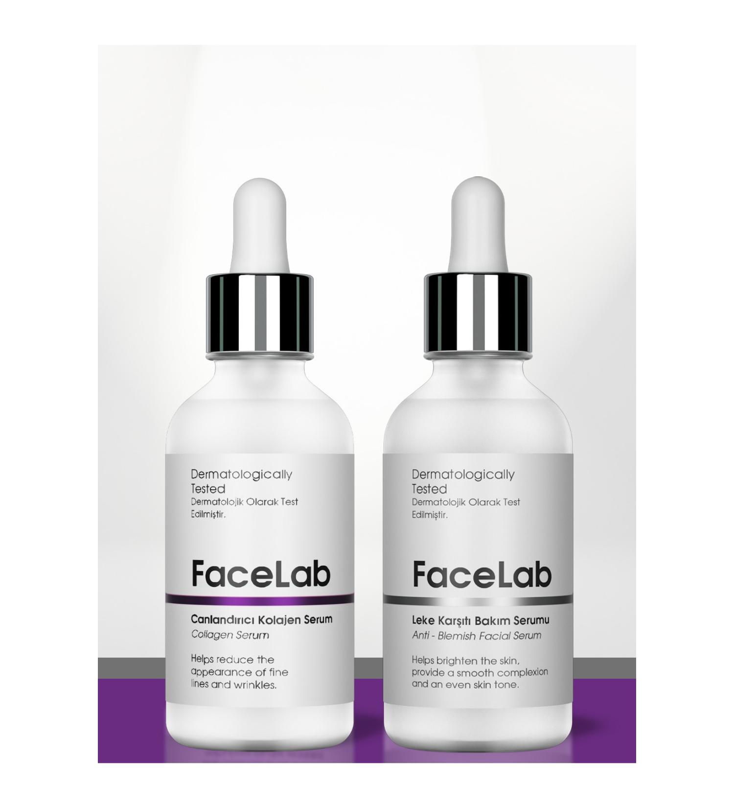 FaceLab 2-Piece Skin Care Set - Anti-Spot Serum + Collagen Serum - Buy Online on GoSupps.com