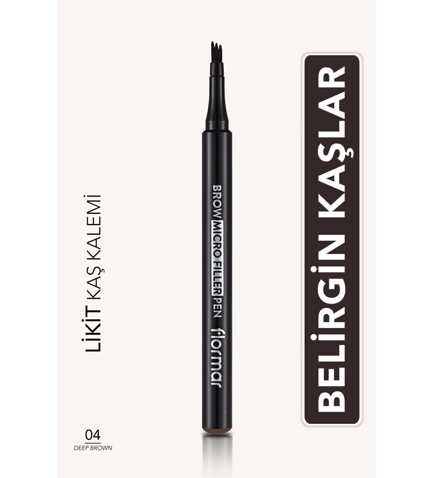 Flormar Eyebrow Filling Pencil (Dark Brown) - Brow Micro Filler Pen - 004 Deep Brown - 8682536038546 - Buy Online on GoSupps.com
