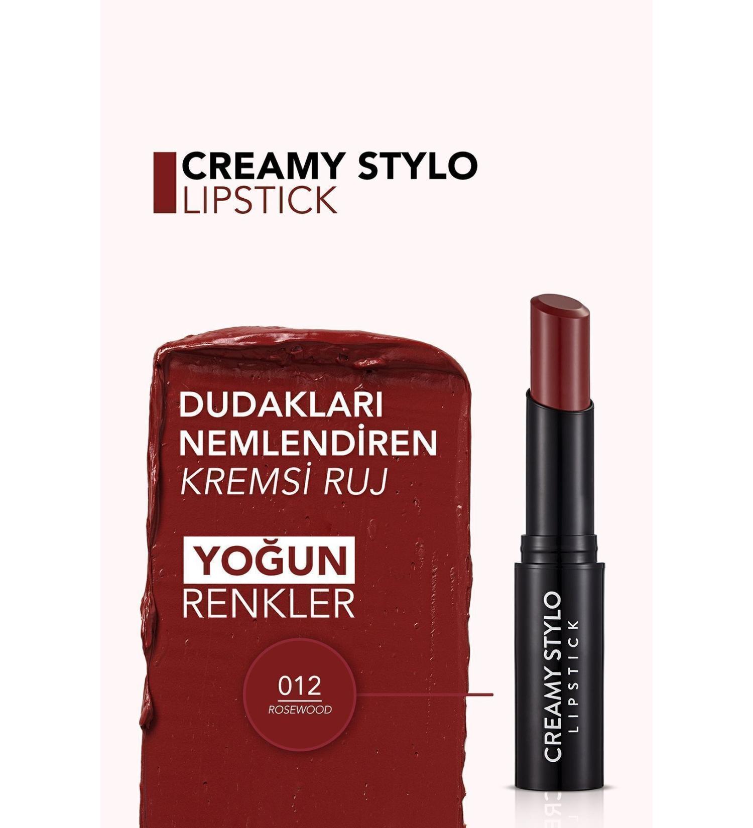 Flormar Semi Glossy Stick Lipstick- Creamy Stylo Lipstick -012 Rosewood-8682536013727 - Buy Online on GoSupps.com